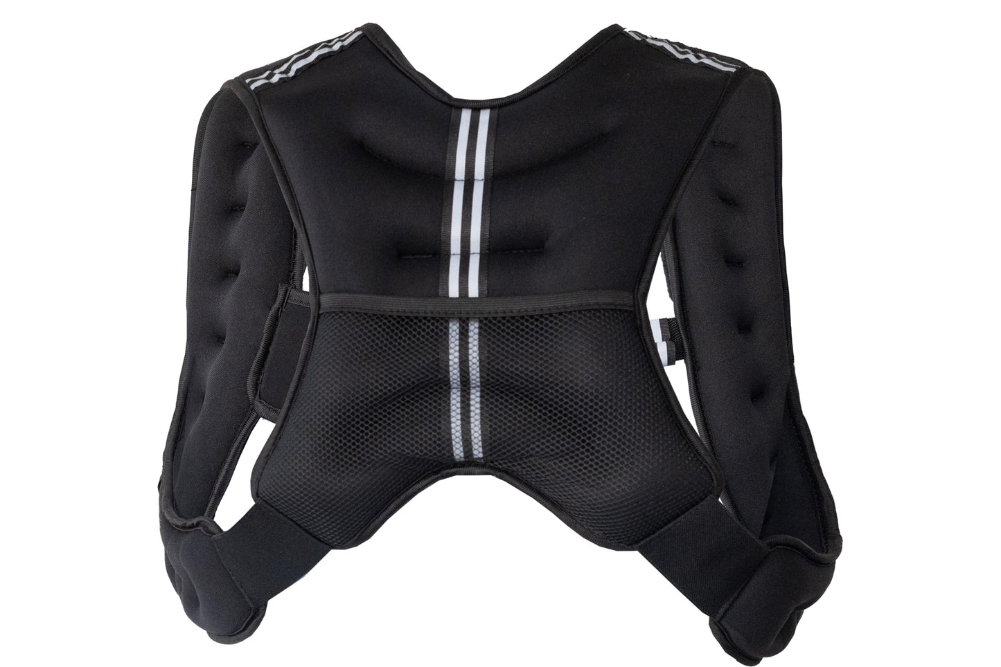 Roc Outdoors Weighted Vest W/ Rub-Free Technology for Woman and Men, 5lb/10lb/15lb/20lb/30lb Weight Vest with Reflective Stripe for Workout, Strength Training, Running, Walking, Fitness, Weight Training, Weight Loss, Weightlifting (Black, 30lb)