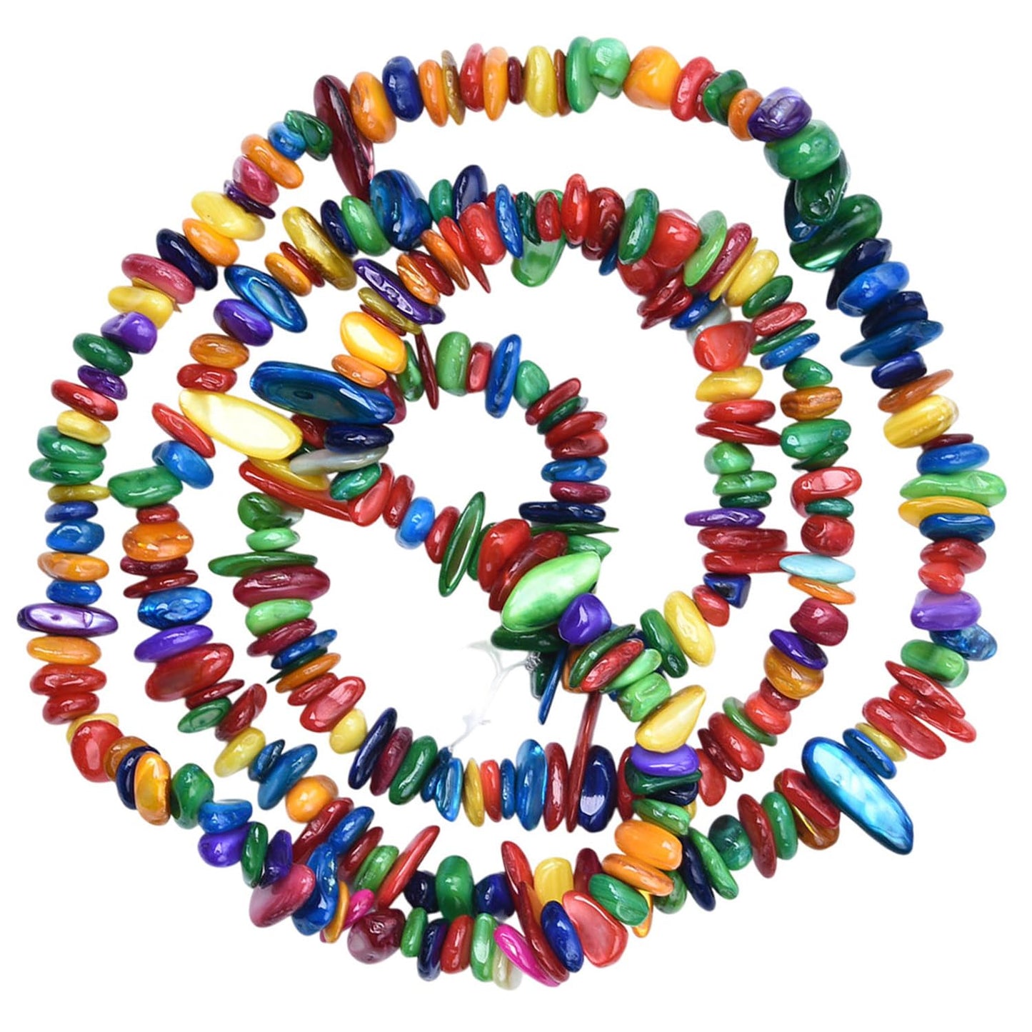 Natural Chip Stone Beads 450pcs Colorful Shell Chips 5-8mm Irregular Healing Crystal Rocks Hole Drilled DIY Loose Gemstone Beads for Jewelry Making Bracelet Earrings Necklace Crafting