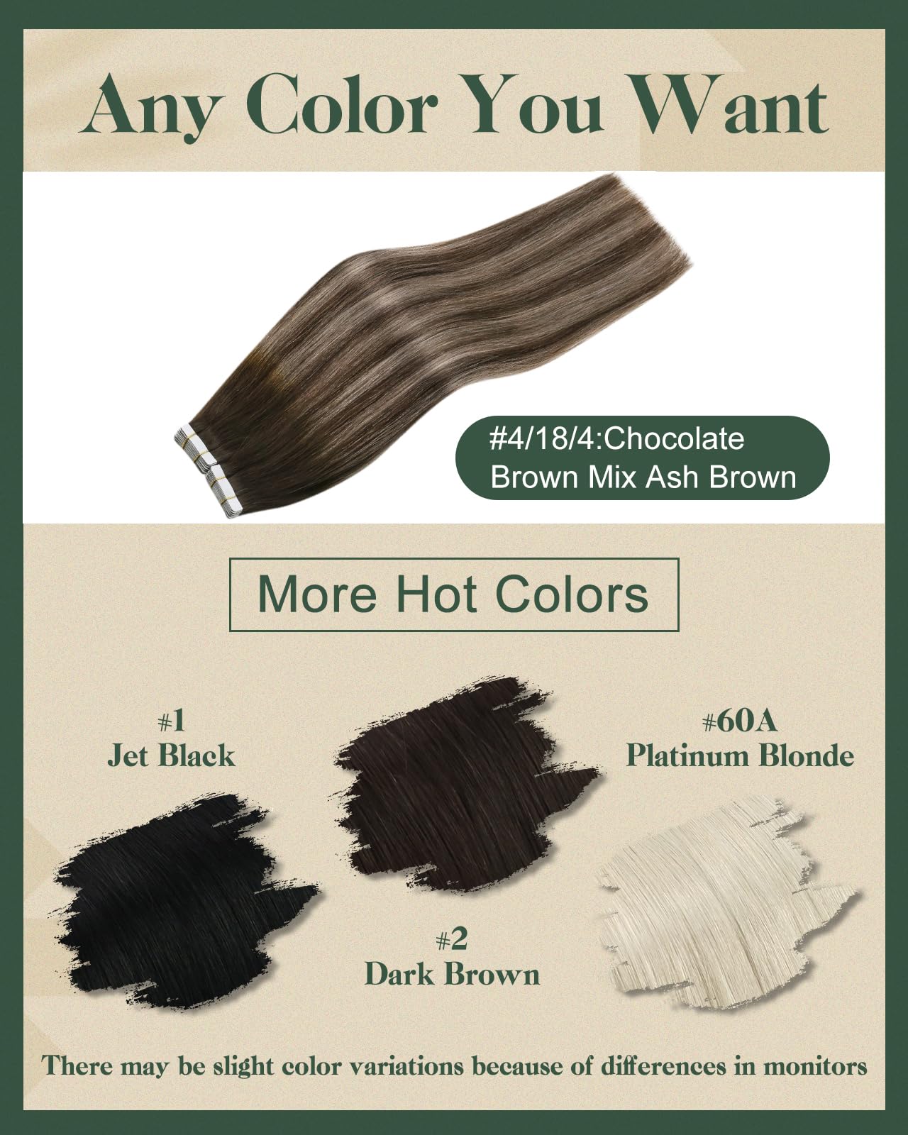 Ugeat 18 Inch Tape in Hair Extensions Human Hair Balayage Invisible Tape in Human Hair Extensions Ombre Dark Brown with Ash Blonde Hair Extension Tapes ins Easy to Use for Women 20Pcs 50G
