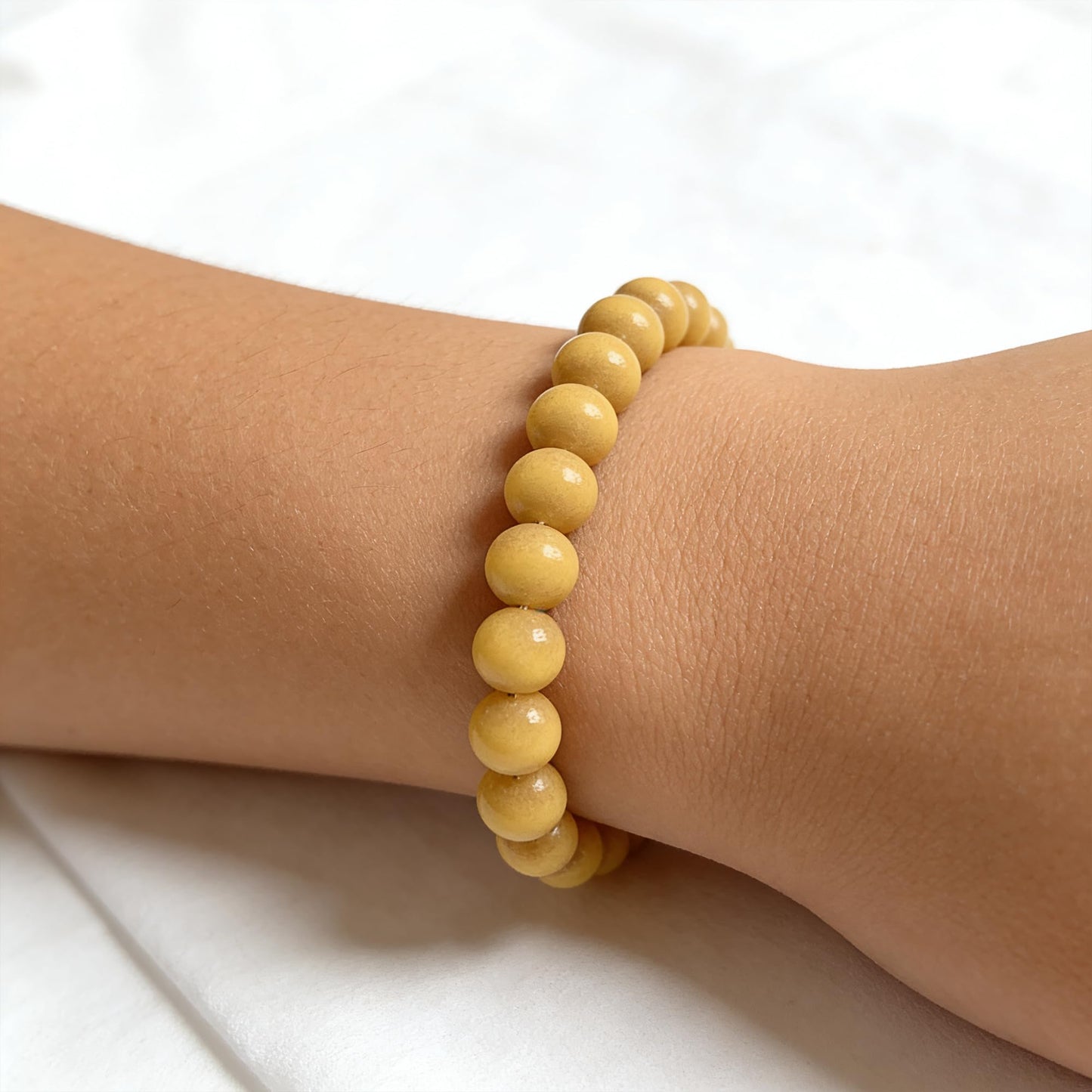 Cryhand Female 8mm Beaded Bracelets For Women Simulated Golden Tigers eye Bracelet for Men Handmade Lucky Money Stretchy Crystal Bracelets Best Gifts