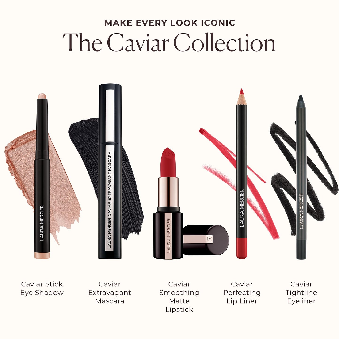 Laura Mercier Caviar Stick Cream Eyeshadow: Matte Finish, 24HR Wear, Long Lasting, Rich Color, Easily Blendable and Buildable, Waterproof, Hyaluronic Acid Infused, Eyeshadow Stick Set, Dune