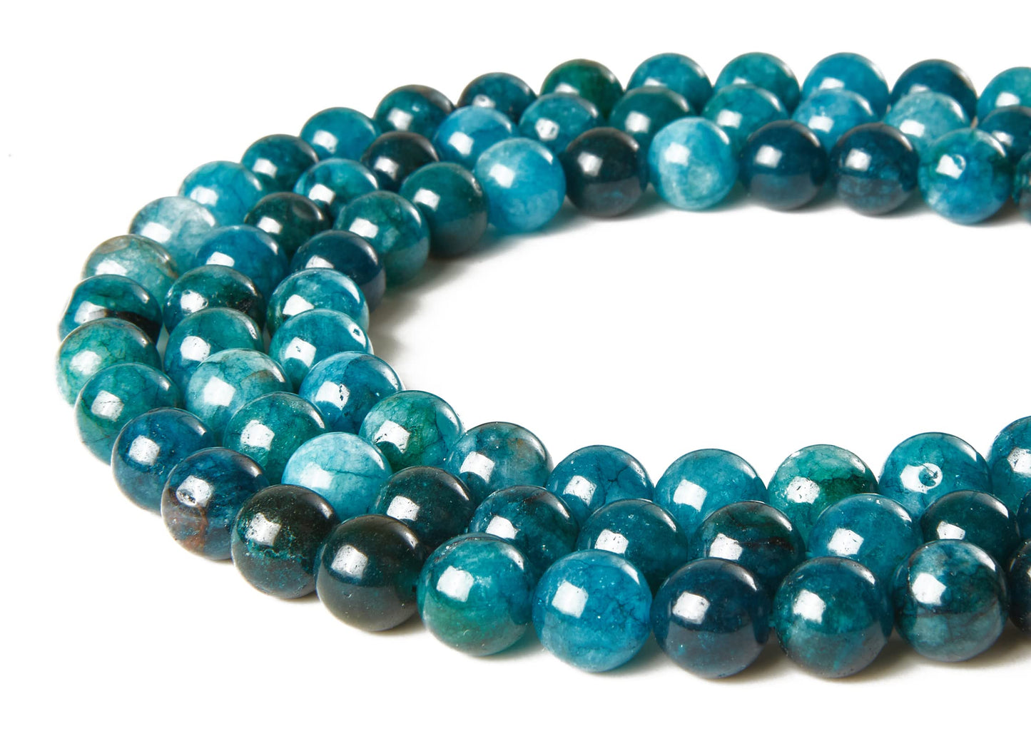 60pcs 6mm Apatite Beads Natural Gemstone Beads Round Loose Beads for Jewelry Making