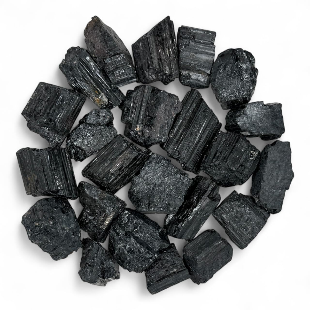 Rough Black Tourmaline Crystals - Raw Natural Black Tourmaline Stones Bulk - Crystal Healing (1-2", 5, units)