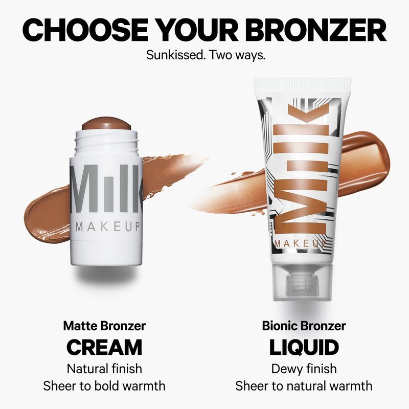 Milk Makeup Matte Bronzer – Buildable Cream Bronzer Stick with Mango Butter + Apricot Oil – Hydrating, Multi-Use Formula for a Sunkissed Glow – Dazed, 0.19 oz