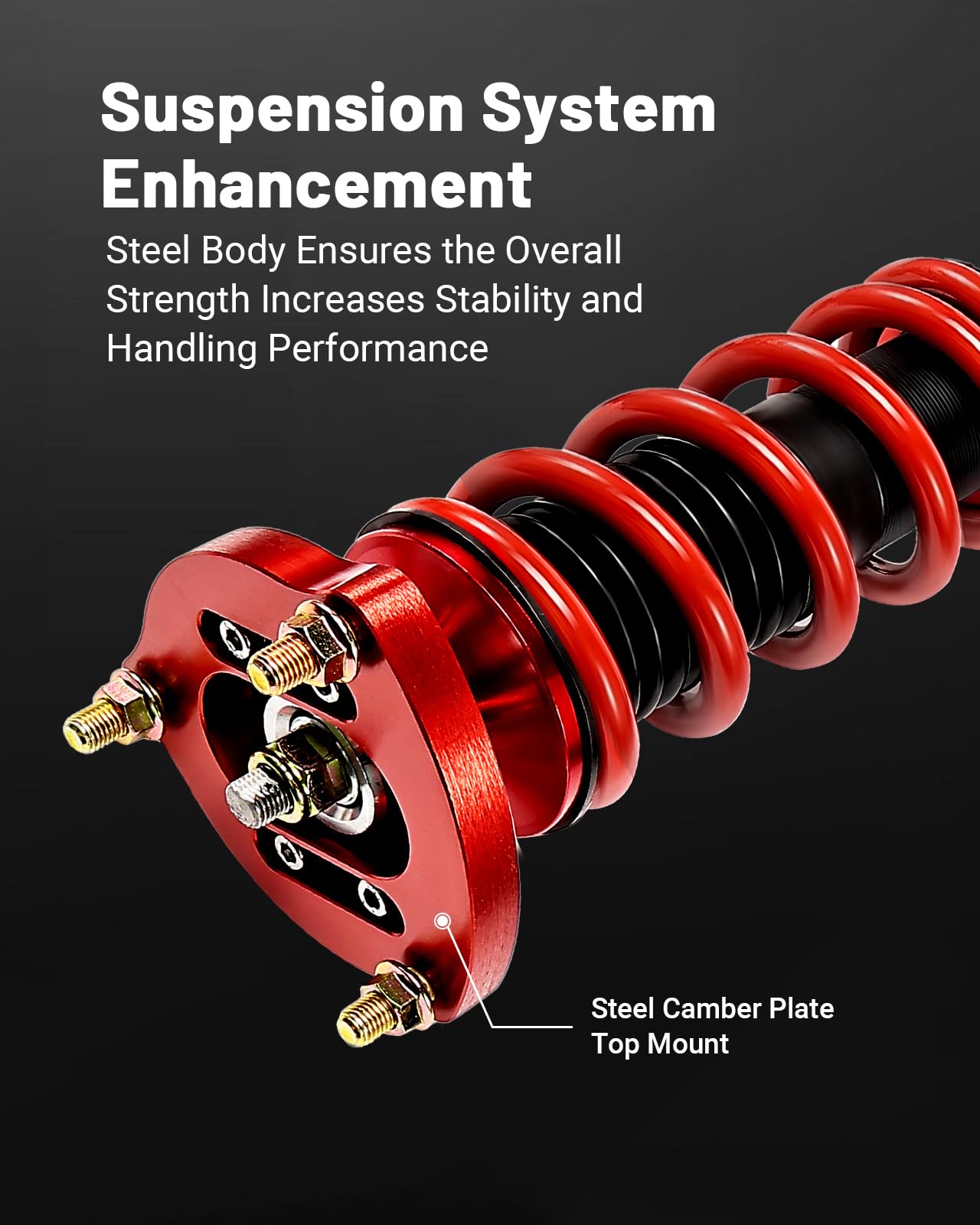 EVIL ENERGY Coilovers Compatible for Honda Civic 2012-2015 FG3/FB2（Excluding 2014-2015 Si model）, for Acura ILX (DE) 2013-2016, Twin-Tube Coilovers Suspension Kit, Height Adjustable Lowering Kit
