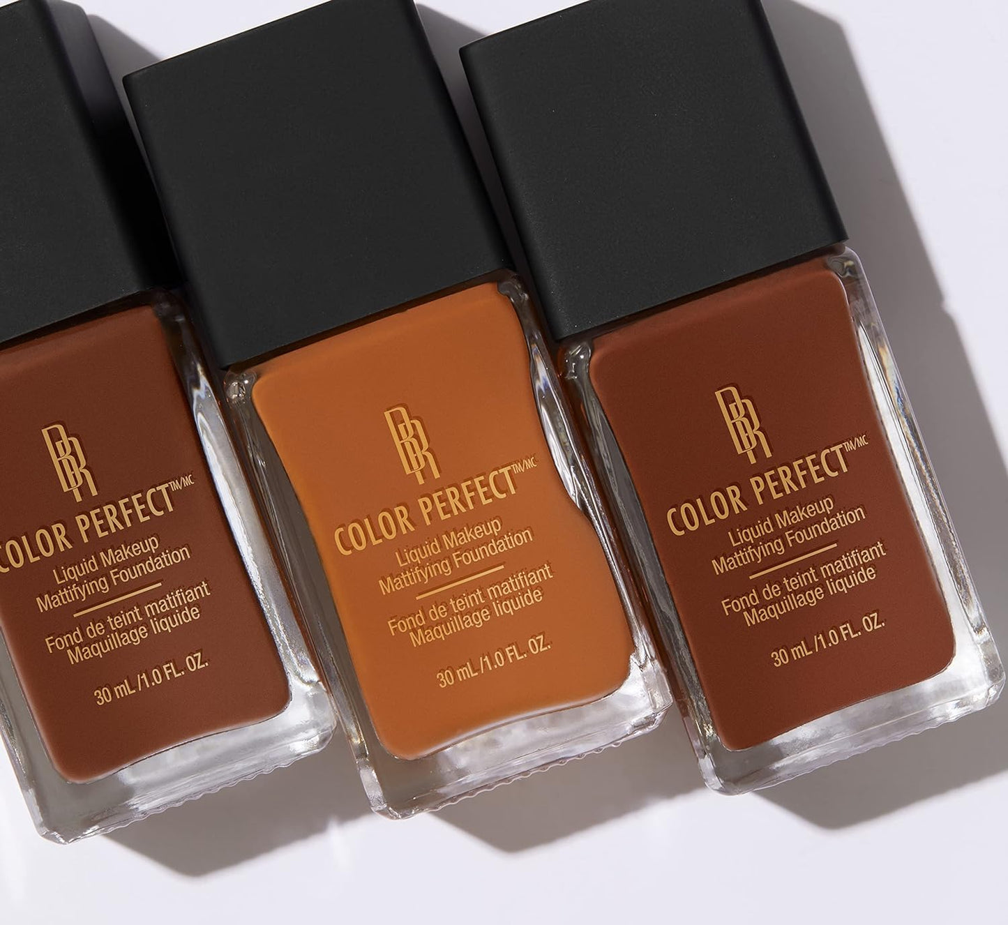 Black Radiance Color Perfect Liquid Full Coverage Foundation Makeup, Deep Amber, 1 Ounce