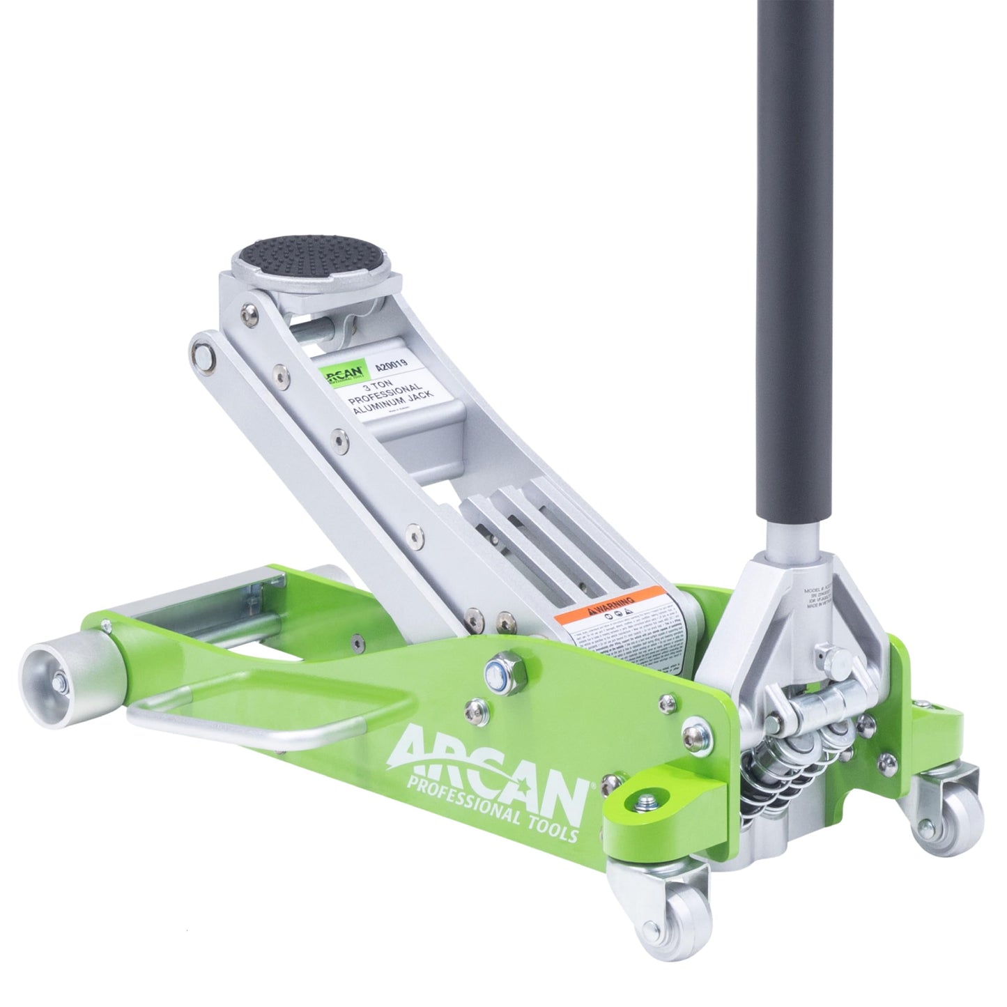 ARCAN 3-Ton Quick-Rise Aluminum Floor Jack with Dual Pump Pistons, Reinforced Lift Arm, Side-Mount Handle, 3.75"–18" Lift Range, Updated Model A20019