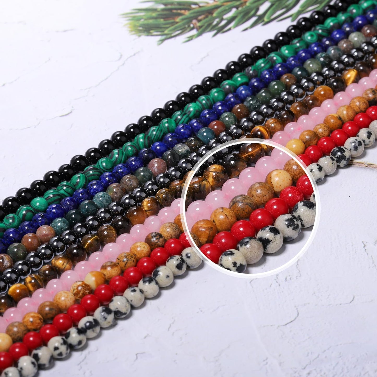 Songxi 180pcs 2mm Indian Agate Natural Round Stone Beads for Jewelry Making, Smooth Loose Small Gemstone Beads for Bracelets Necklace, Chakra Stones with Energy Power