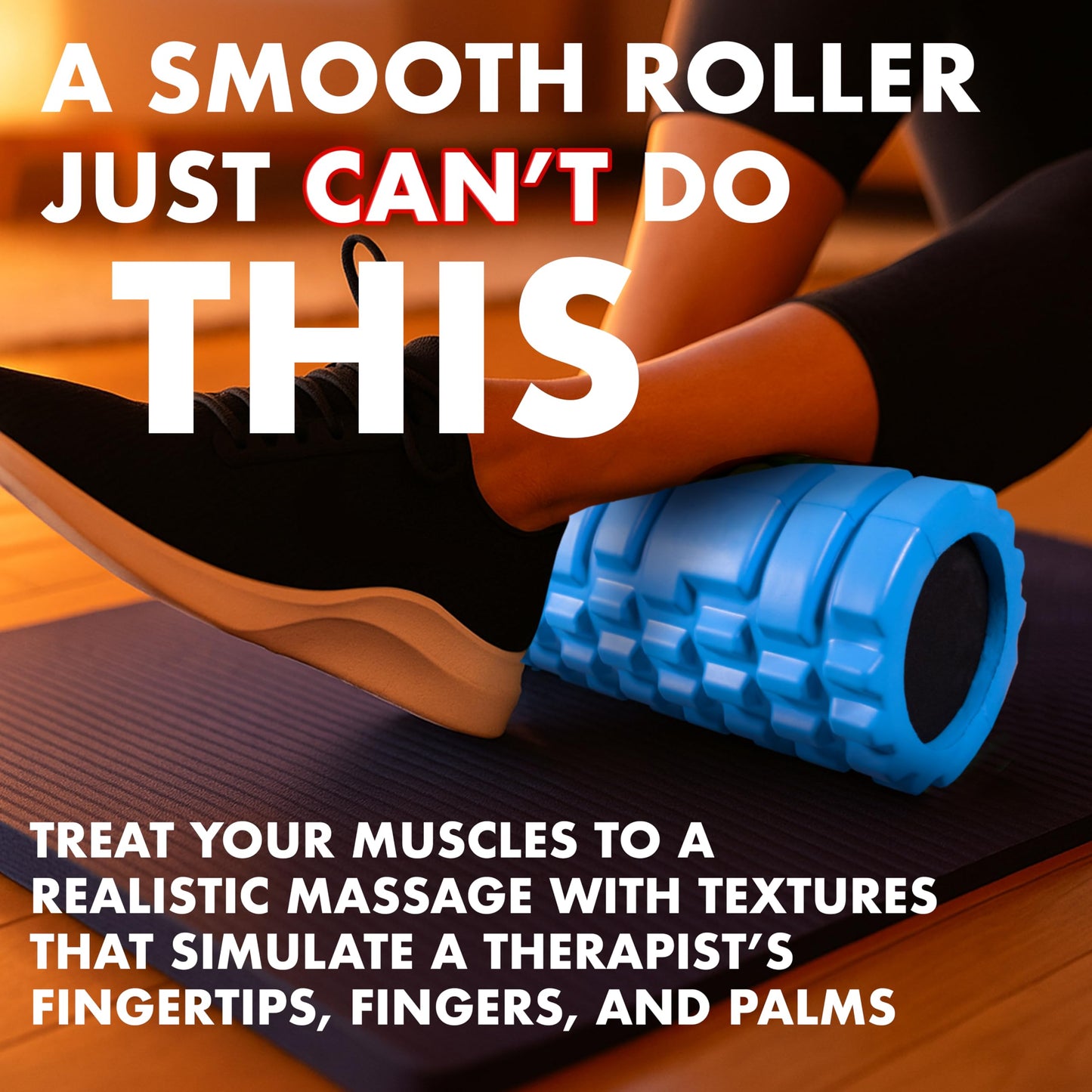 321 Strong Foam Roller - Medium Density Deep Tissue Massager for Muscle Massage and Myofascial Trigger Point Release, with 4K eBook - Aqua
