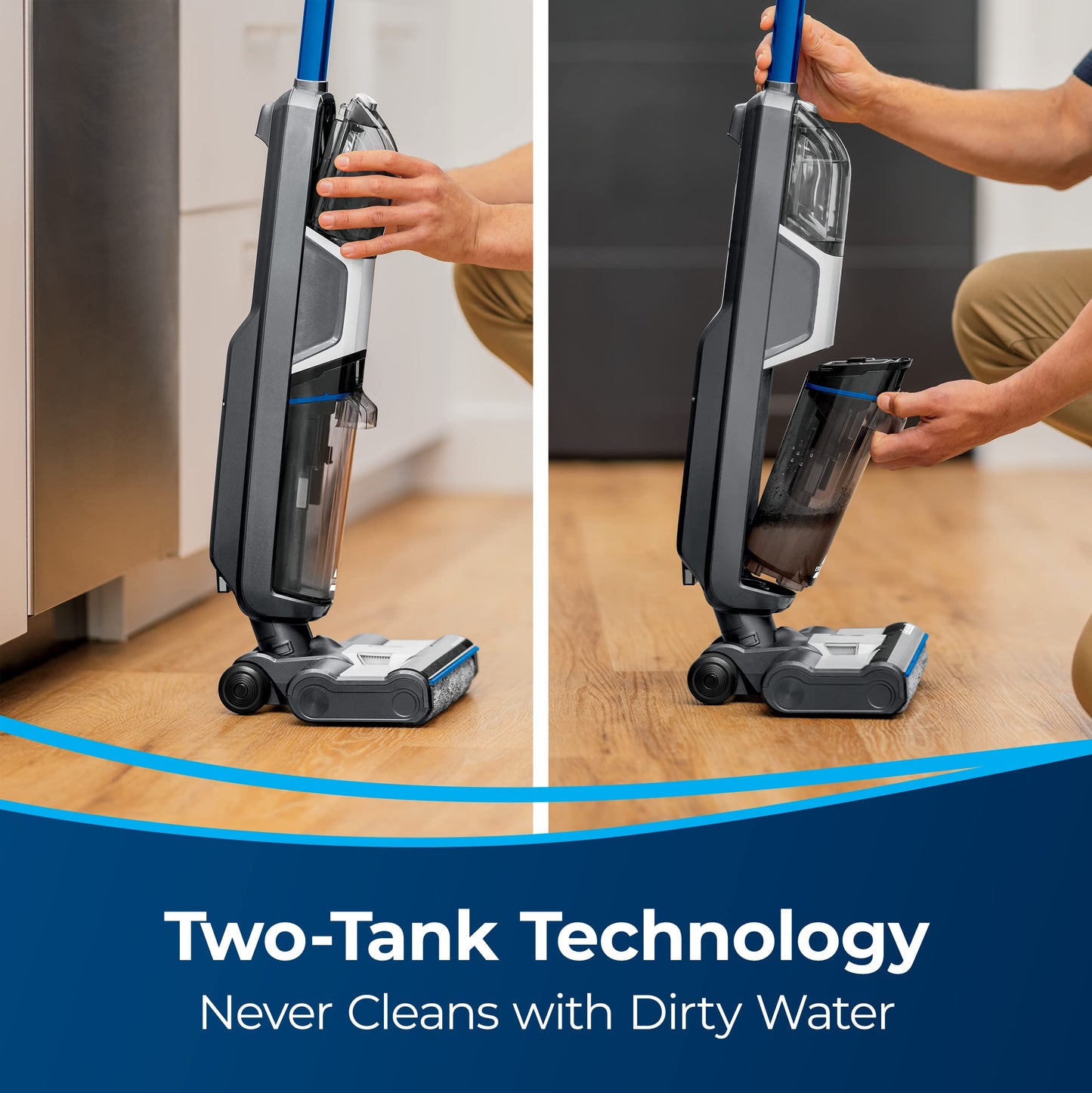Bissell Crosswave HF3 Cordless Wet/Dry Vacuum Cleaner and Mop, Multi-Surface and Hardwood Floor Cleaner, 3649A