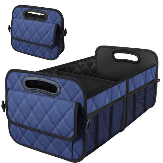 Deosk Car Trunk Organizer for SUV, Car Organizers and Storage with 6 Pocket, Car Accessories for Women/Men 50LWaterproof Polyester Trunk Organizer, Black