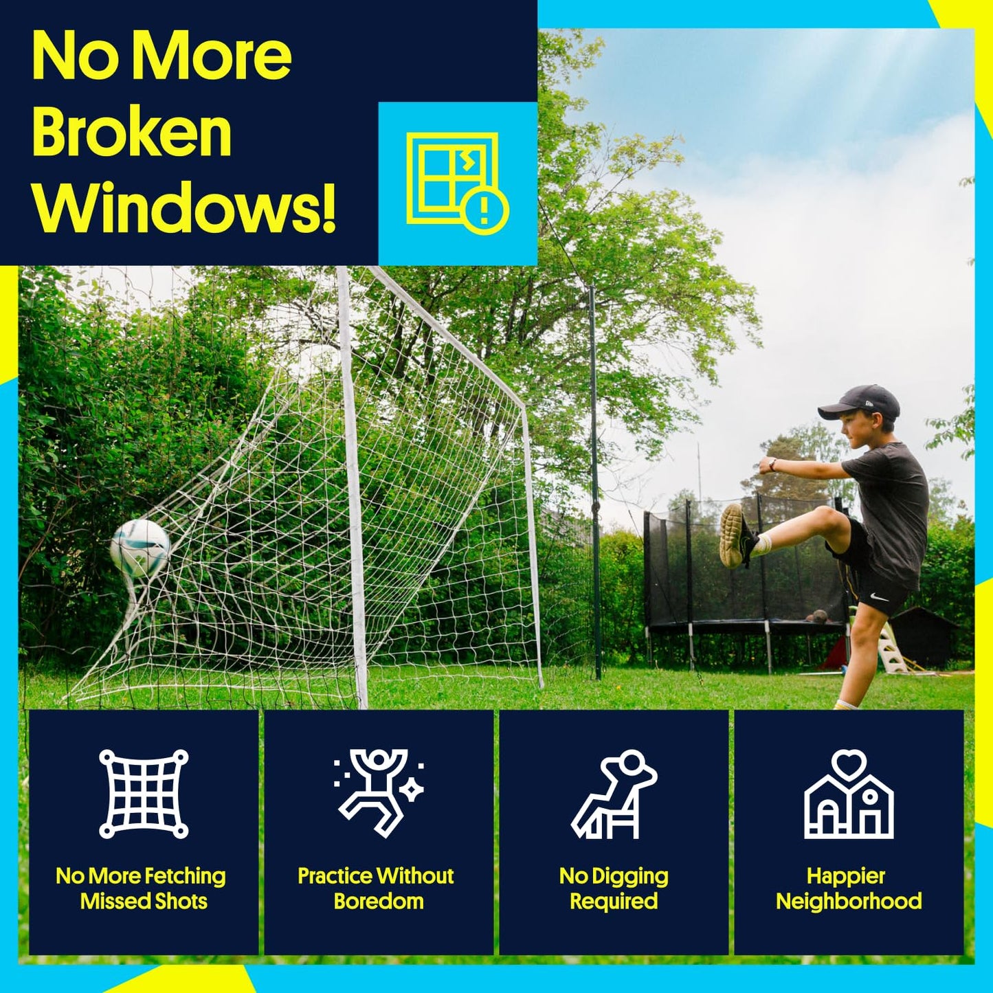 Open Goaaal Soccer Rebounder/Goal/Backstop All-in-One (Standard)