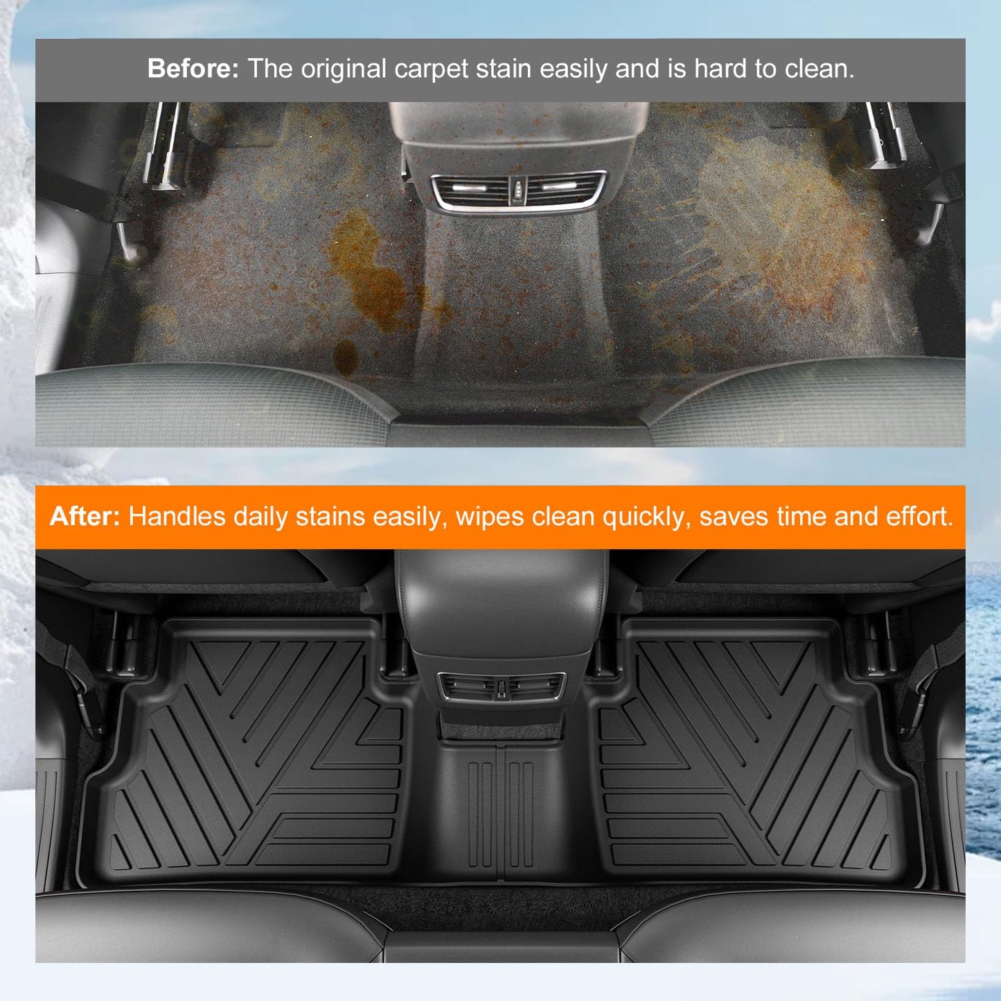 powoq Floor Mats Compatible with 2023-2025 Mazda CX-5 Trunk Mat TPE Backrest Mat TPE Mats Replacement for Mazda CX-5 2023-2025 Accessories(Fit 23-25 CX-5, Rear Cargo Mat+Rear Backrest Mat+Floor Mats)