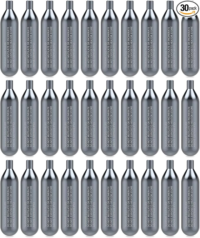 30 Pack 16 Gram Unthreaded CO2 Cartridges for Gallo Drain Gun HVAC Drain Line Cleaner Tool,CO2 Drains Gun Cartridges