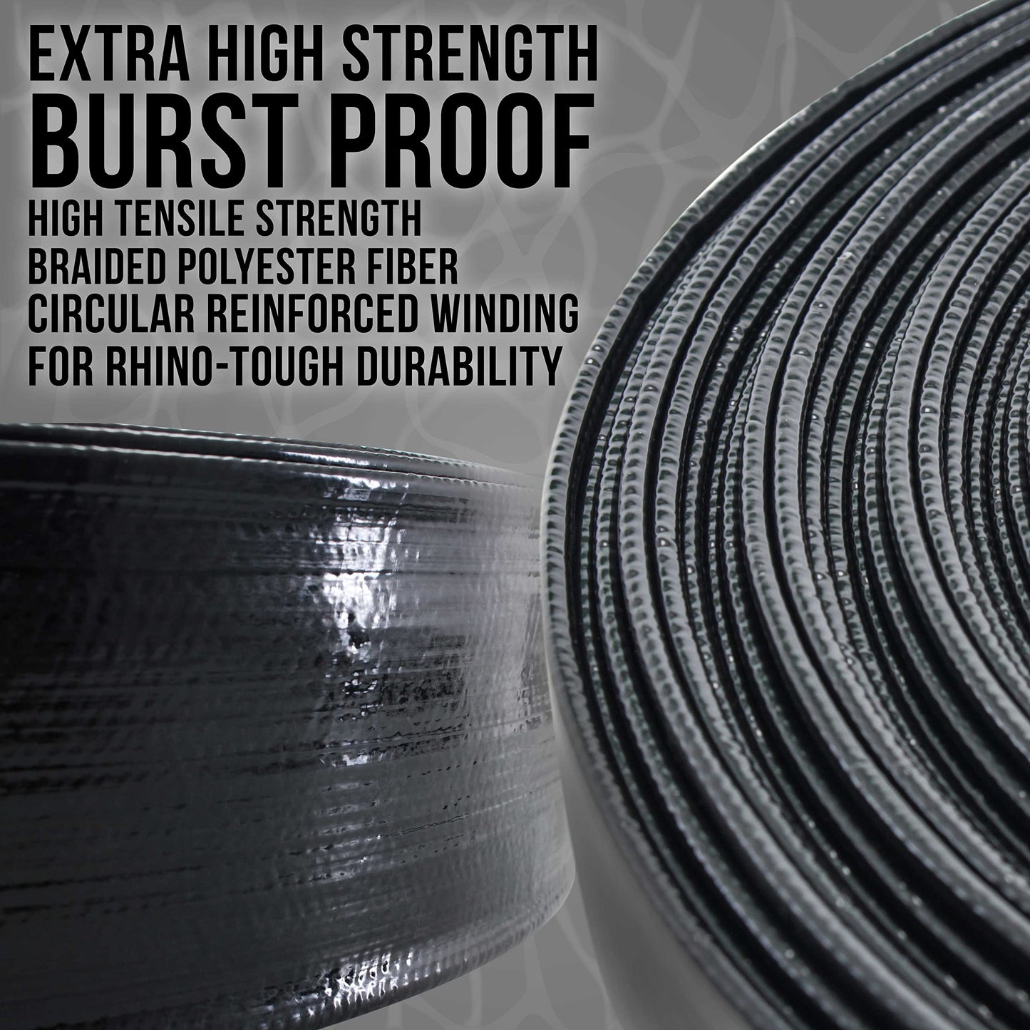 U.S. Pool Supply Pool Backwash Hose 1 1/2 Inch Diameter x 25 Feet - Discharge Hose for Pump, Sand Filter & Sump Pump Hoses - Burst Resistant Lay Flat Drainage Hoses for Inground & Above Ground Pools