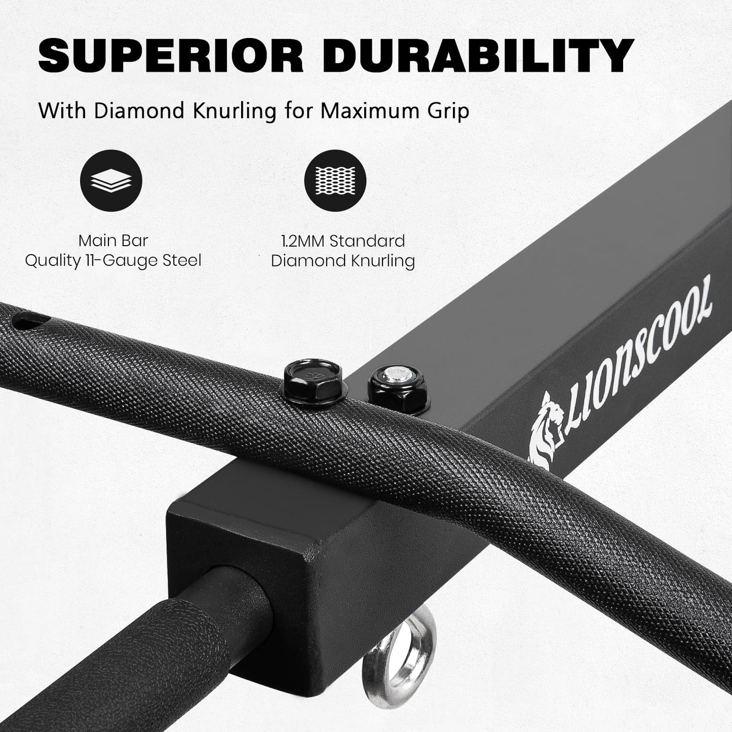 LIONSCOOL Multifunctional Wall Mounted Pull Up Bar with Pulley System (16"/24"" APART)"