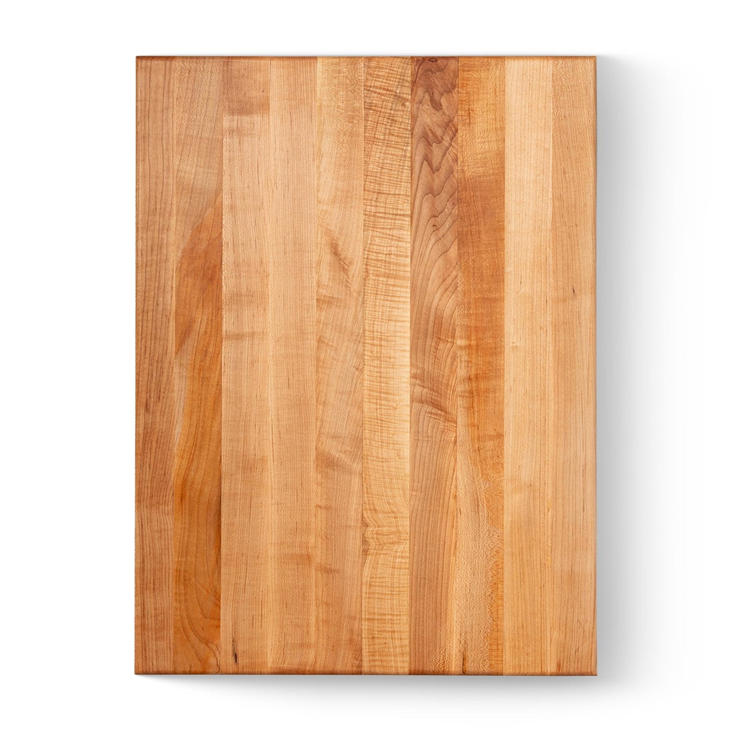 John Boos RA-Board Series Rectangular Wooden Maple Cutting Board 24”x18” – 2.25” Thick, 30-lb Reversible Butcher Block with Edge-Grain & Finger Grips – Made in the USA
