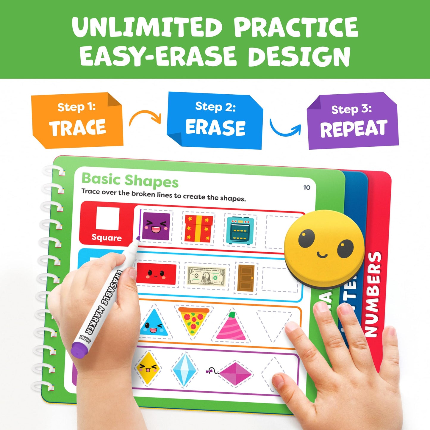 Preschool Learning Activities - Tracing Books for Kids Ages 3-5 - Toddler Handwriting Practice - Letter Tracing for Kids Preschool Kindergarten Workbooks 3-4, 4-5 Learning Books - 3 year old boy gift