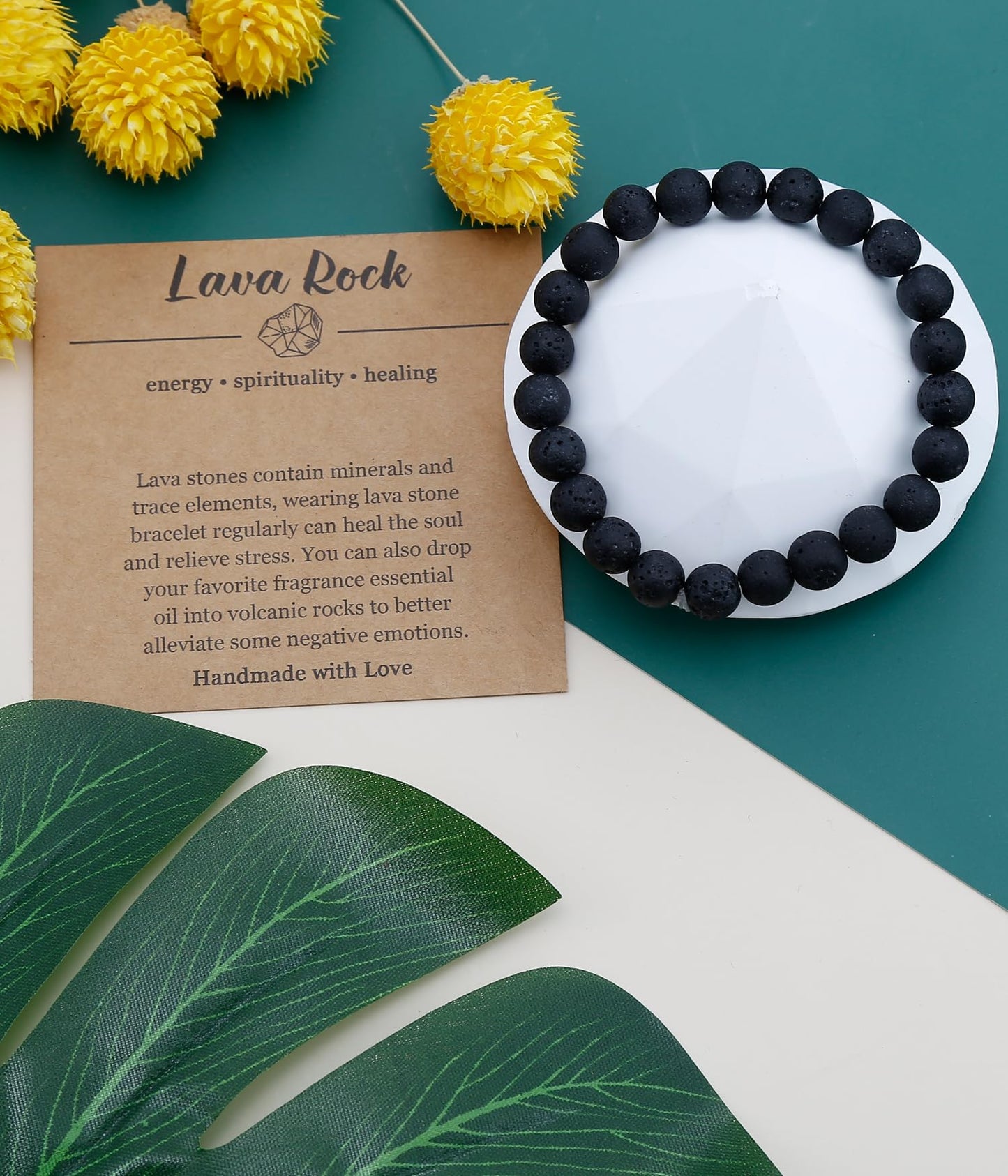 BOMAIL Natural Stone Bracelet for Women Men - 8MM Semi-Precious Gemstone Beaded Bracelet Healing Crystal Stretch Bracelet Yoga Bracelets Jewelry