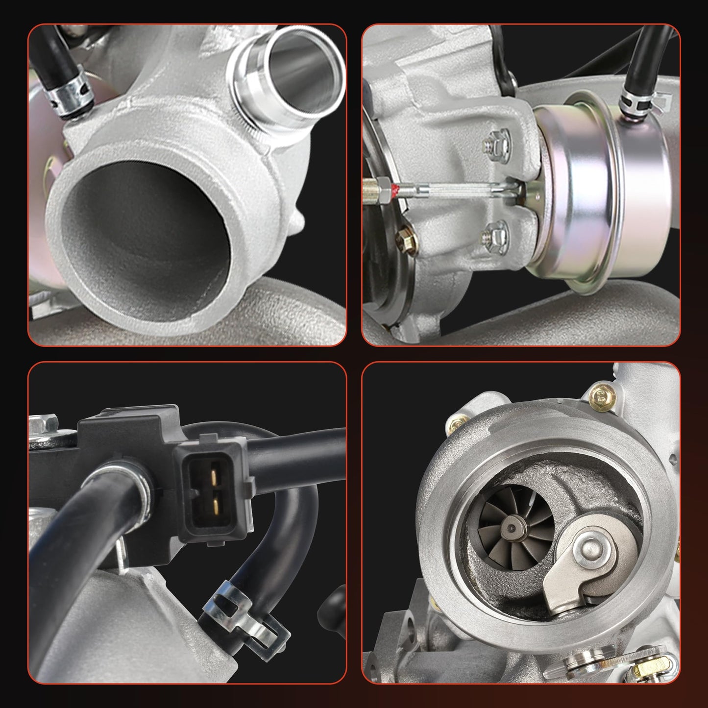 HYR Turbo Turbocharger and Complete Installation Kits Compatible with 1.4L Chevy Chevrolet Cruze 2011-2015, Trax 2013-2021, Sonic 2012-2020, Buick Encore 2013-2021, Turbo Charger Replace 55565353