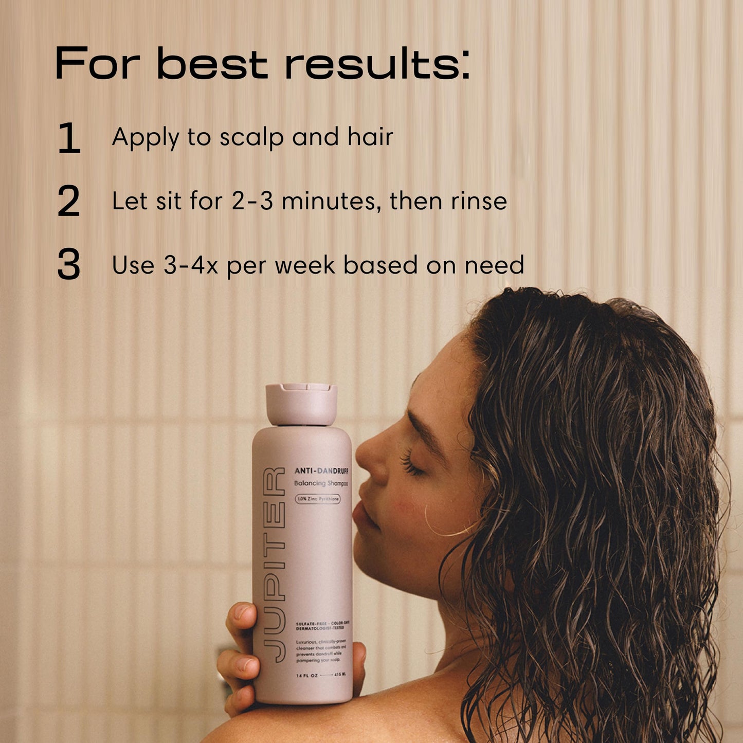 Jupiter Anti Dandruff Shampoo - Shampoo for Men & Women for Flaky, Itchy, Oily, & Dry Scalp - Nourishes Scalp and Reduces Breakage & Flakes - Color-Safe, Sulfate-Free, Paraben-Free - 2 Pack