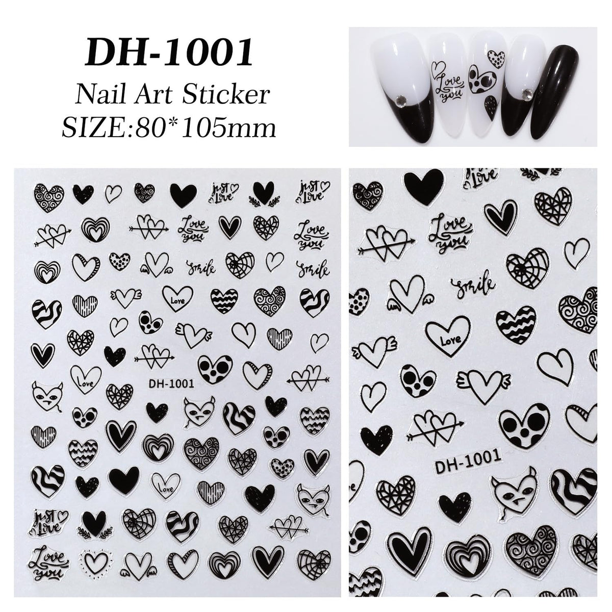 7 Sheets Heart Nail Stickers for Nail Art Valentine’s Day Nail Decals 5D Self-Adhesive Coloful Metal Heart Nail Design Valentines Day Nails Supplies for Women Girls DIY Nail Art Decor