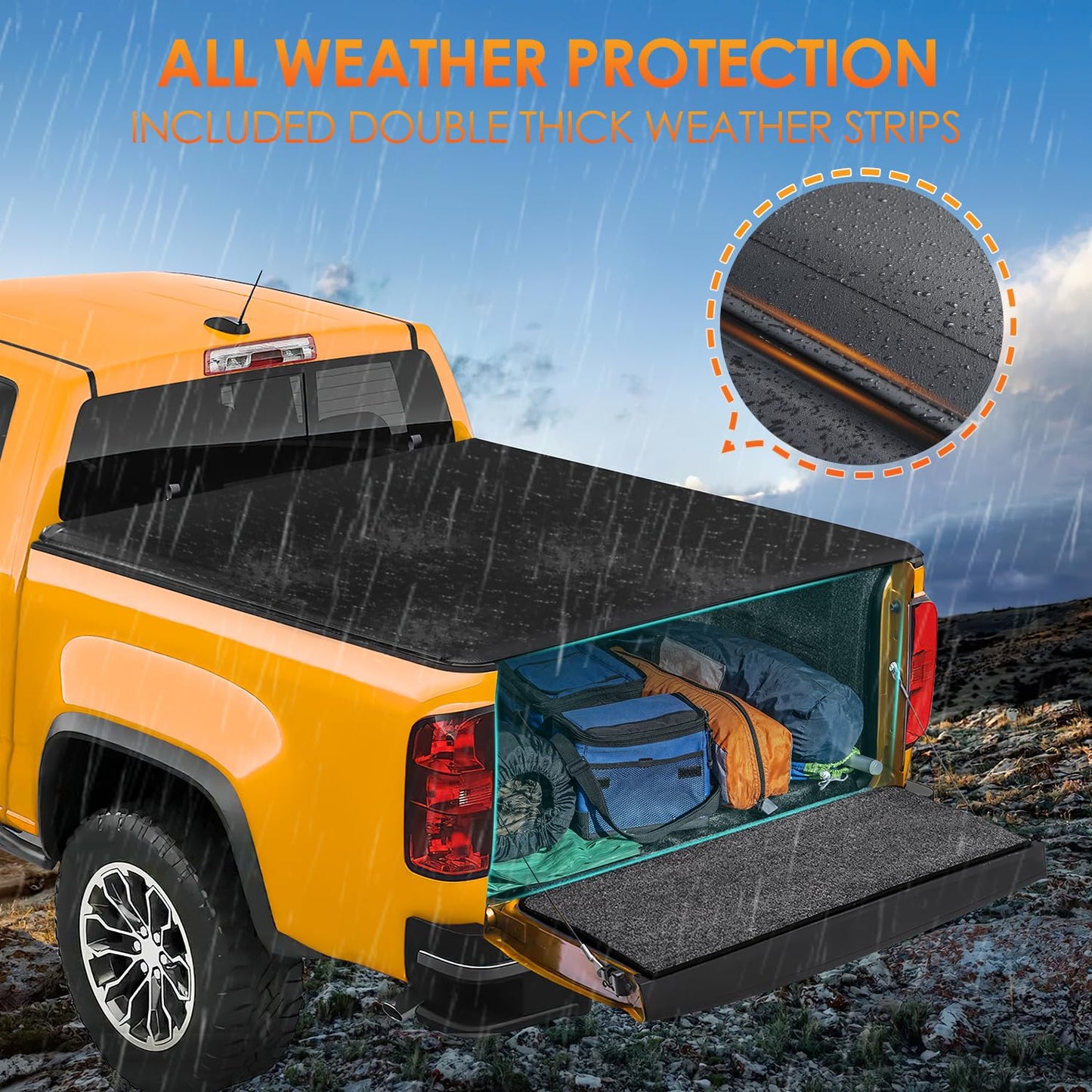 Nilight Soft Roll-Up Truck Bed Cover for Chevy Colorado/GMC Canyon 2015-2026 5.2ft Bed, Waterproof Tonneau Cover
