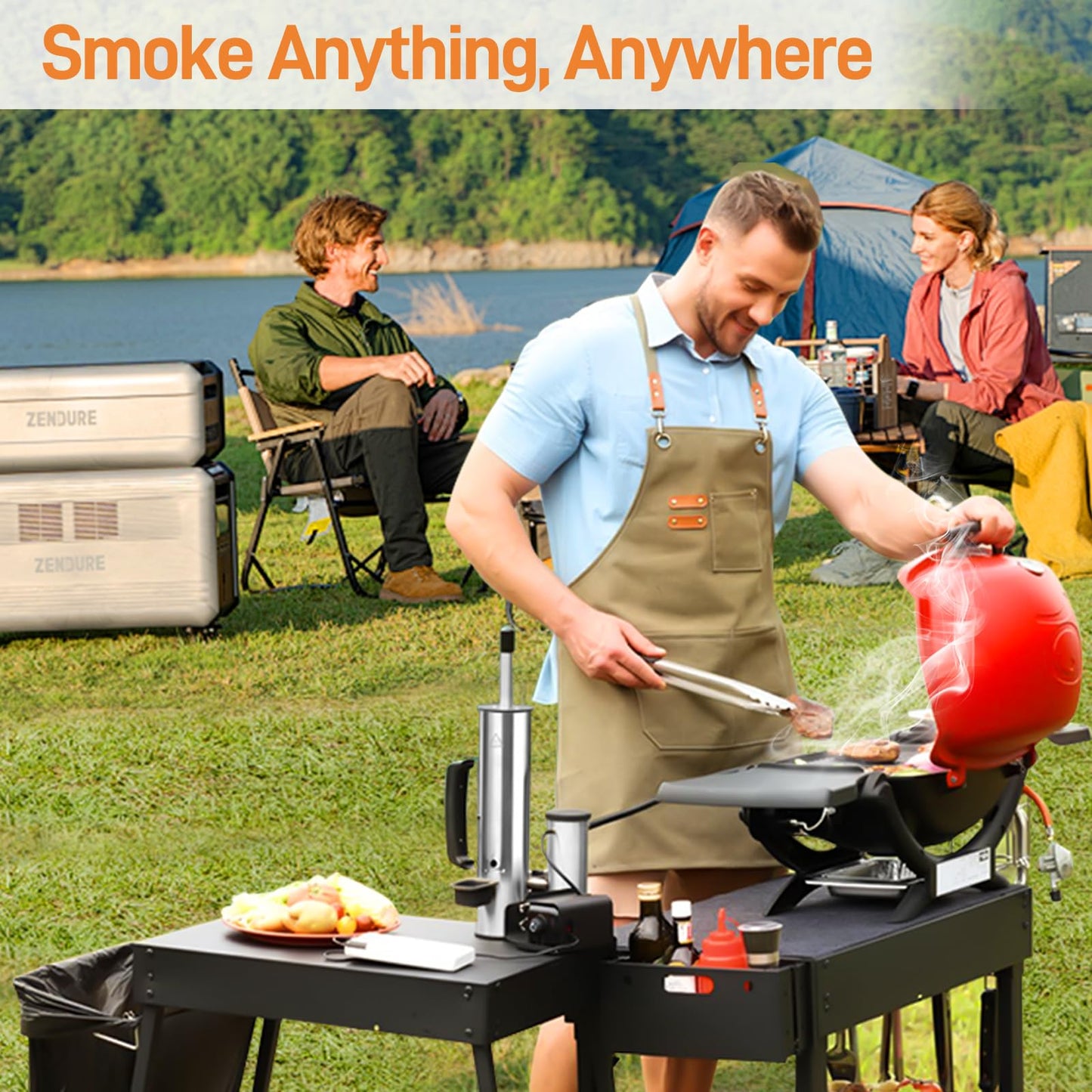 2026 Portable Electric Smoke Generator, Adjustable Smoke Control & Fits 99% Pellet Smokers & Grills, Cold/Hot Smoking Modes for Meats, Salmon & Cheeses – Great Gift Idea for Smoke Lovers