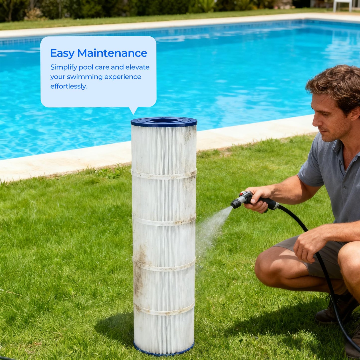AQUIVEX CCRP100 Pool Filter Cartridge, Compatible with Pentair Clean & Clear 100, 160316, EC-160316, Pentair Clean and Clear RP 100, 160354, EC-160354, R173215, Pleatco PAP100, Unicel C-9410, 2 Pack