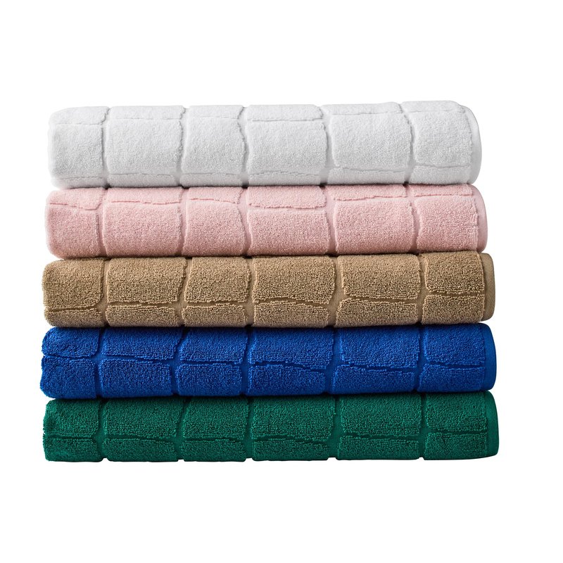 Lacoste Croc Scale 100% Cotton Towels – Highly Absorbent & Quick Drying, Premium Super Soft, Surf Blue, 2 Bath Towels (30"x56"), 2 Hand Towels (16"x30"), 2 Washcloths (13"x13") 6PC Bath Towel Set