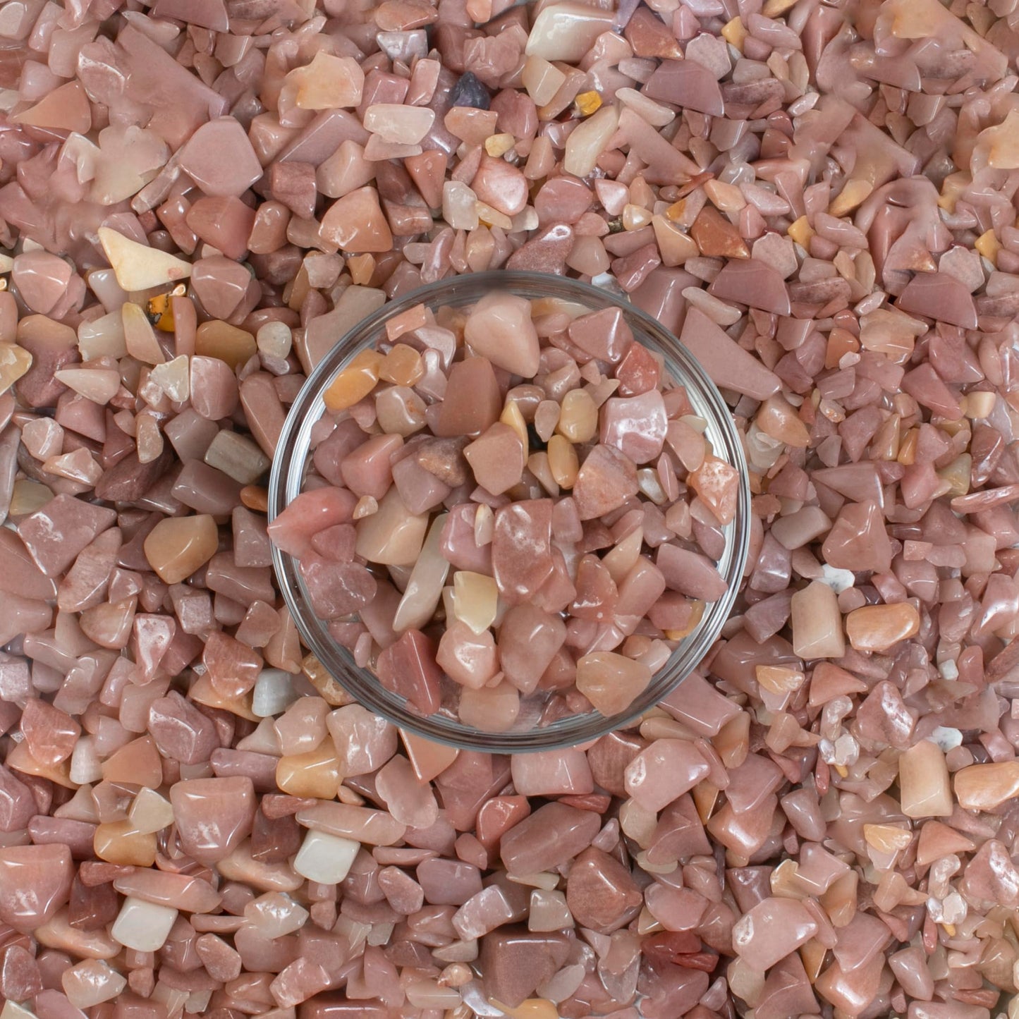 Crocon 1/2 LB Crushed Pink Opal Chips Bulk Stones 1100+ Carats Natural Quartz Pieces Irregular Shape Gemstones for House Warming Gifts New Home and Chakra healing crystals Home Dcor gifts for women
