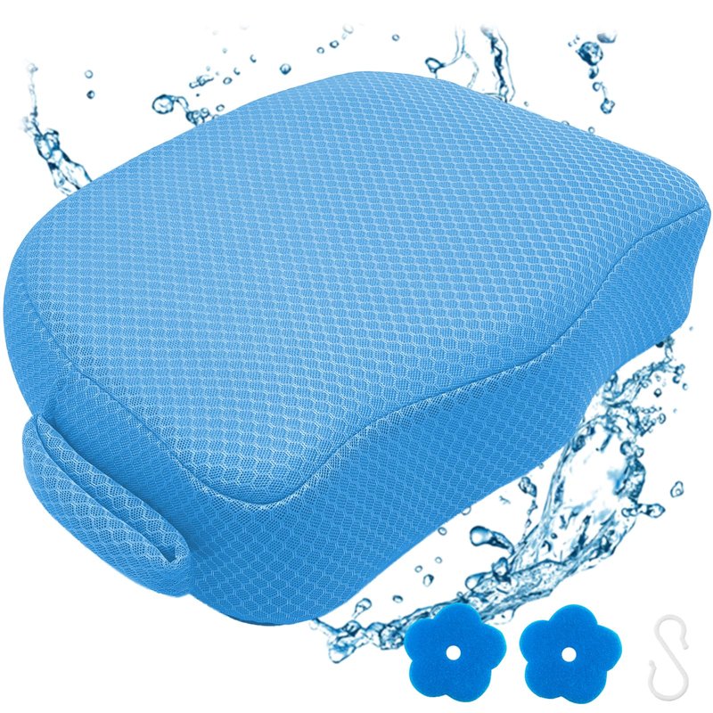 Hot Tub Booster Seat for Adults, 5 Inch Thick Supportive Cushion with Non-Slip Bottom, Weighted for Quick Sink Without Float, Spa Booster Seat for Hot Tub (Including Inflatable), Pool, Bathtub