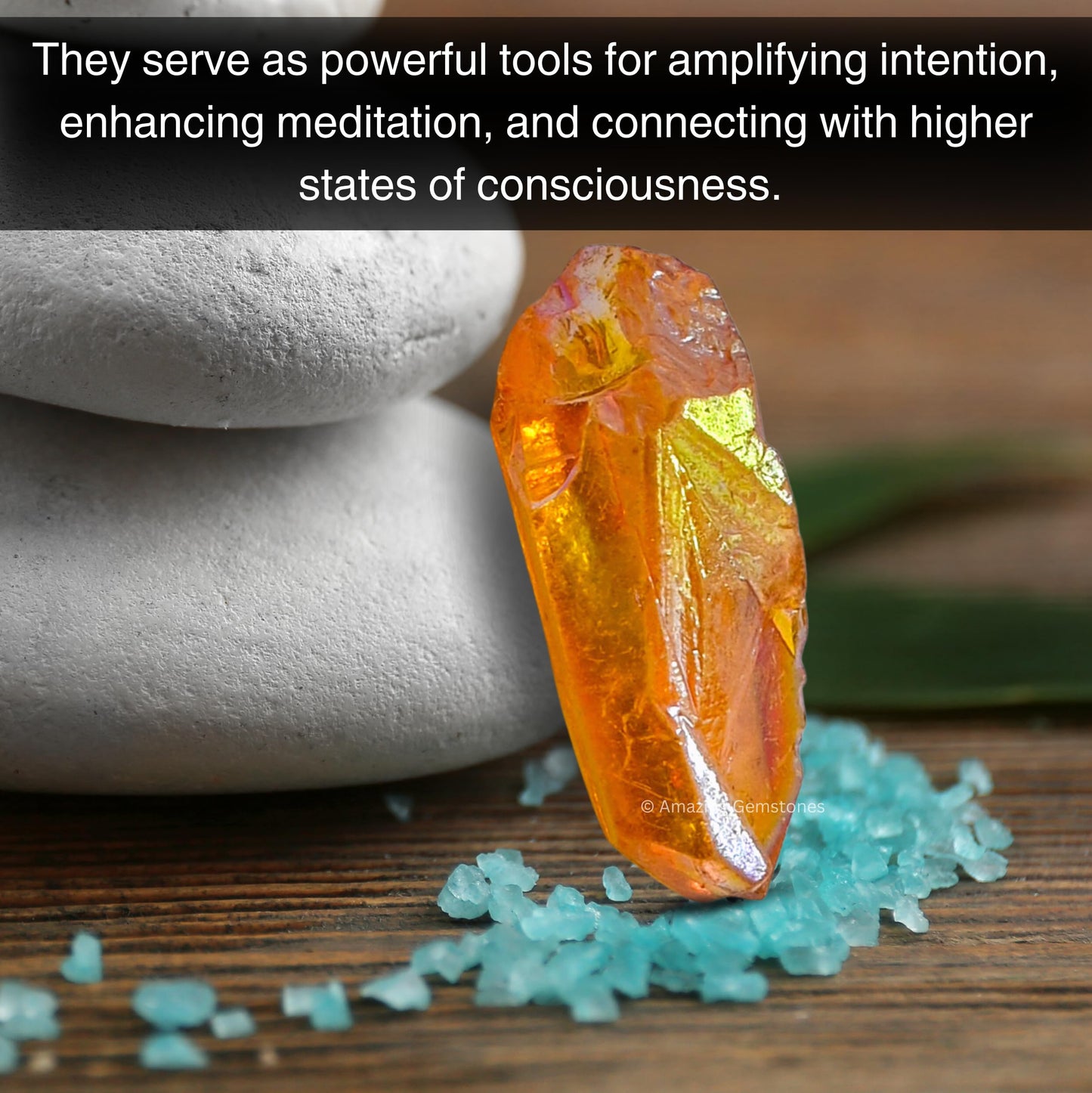 Amazing Gemstone Tangerine Aura Quartz Raw Crystals Point and Healing Stones, Natural Rocks for Meditation and DIY Raw Stones and Crystals (1 lb)