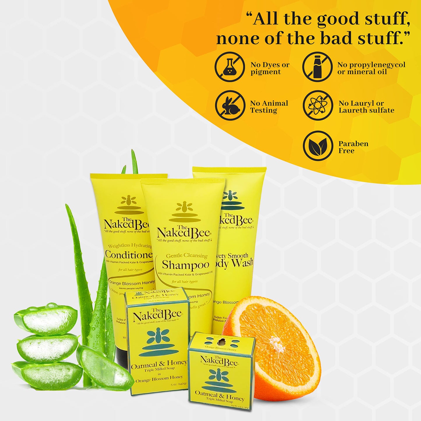 The Naked Bee Orange Blossom Honey Hand Salve (1.5 Oz) - 3 Pack