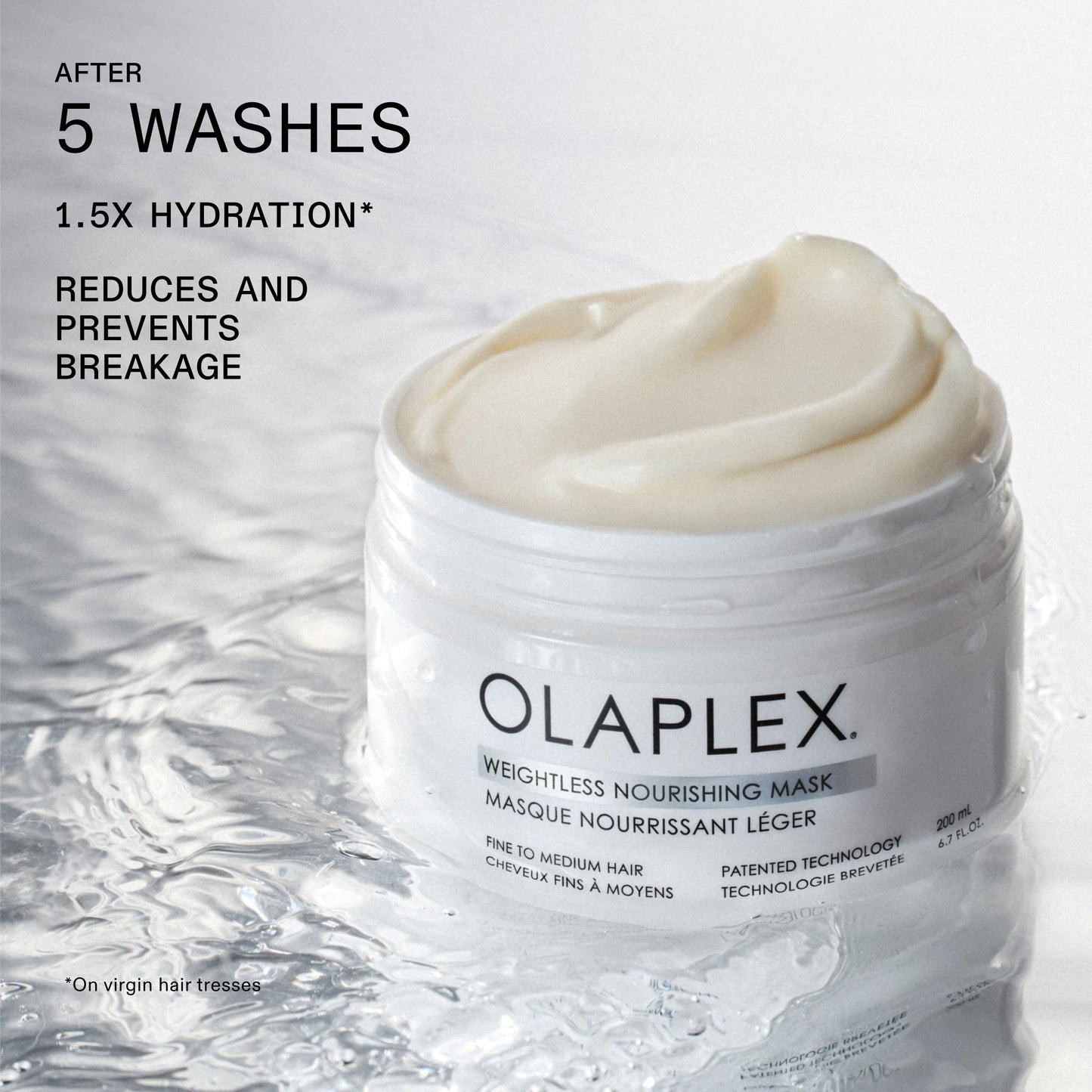 Olaplex Weightless Nourishing Mask: Cuticle Sealing Mask | Hydrate & Volumize | For Fine to Medium Hair, 200 ml / 6.7 Fl Oz