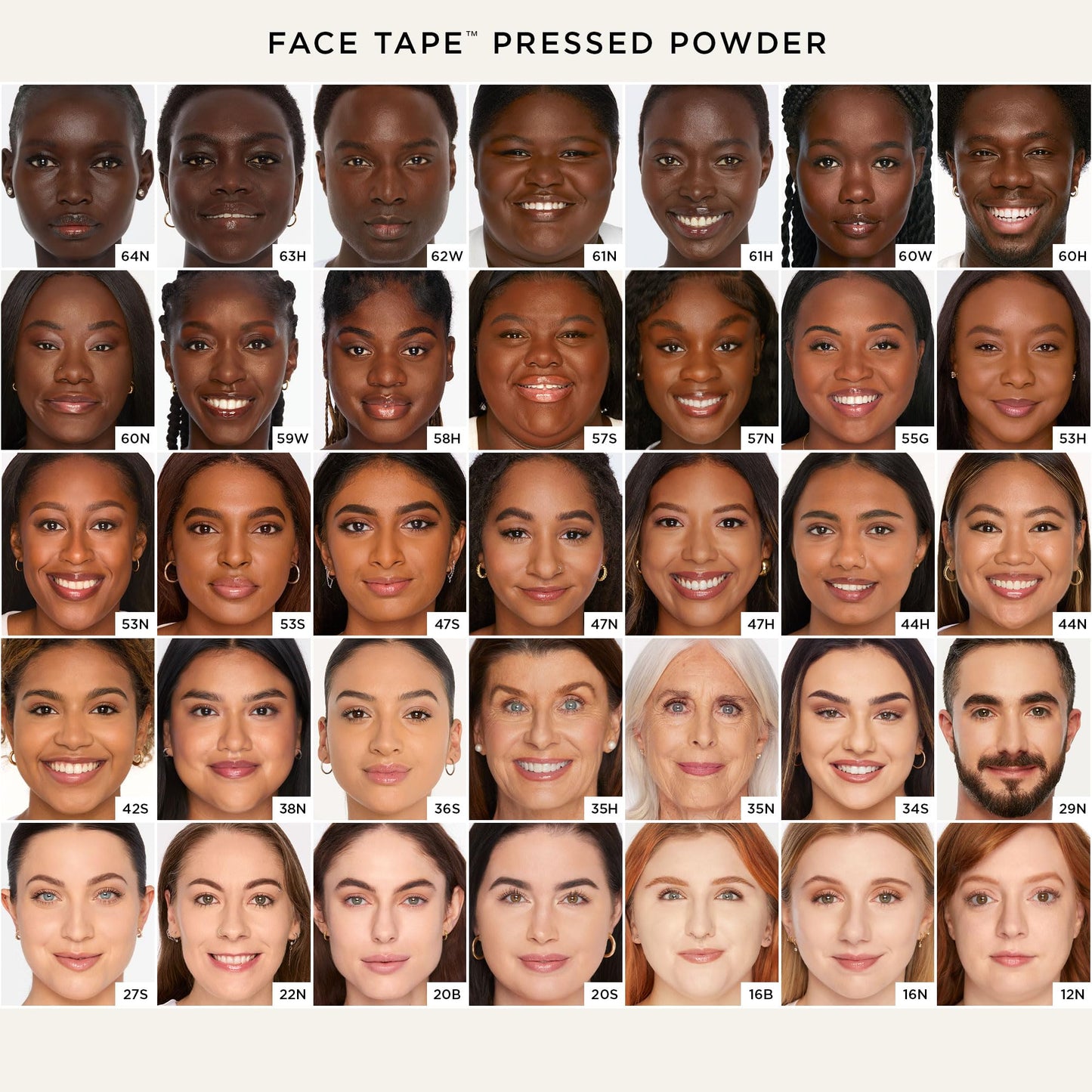 tarte face tape pressed powder – Medium-Coverage Waterproof Powder, Hyaluronic Acid & Peptides to Smooth & Set Makeup, Lightweight, Vegan & Cruelty-Free, full size, 20B light beige