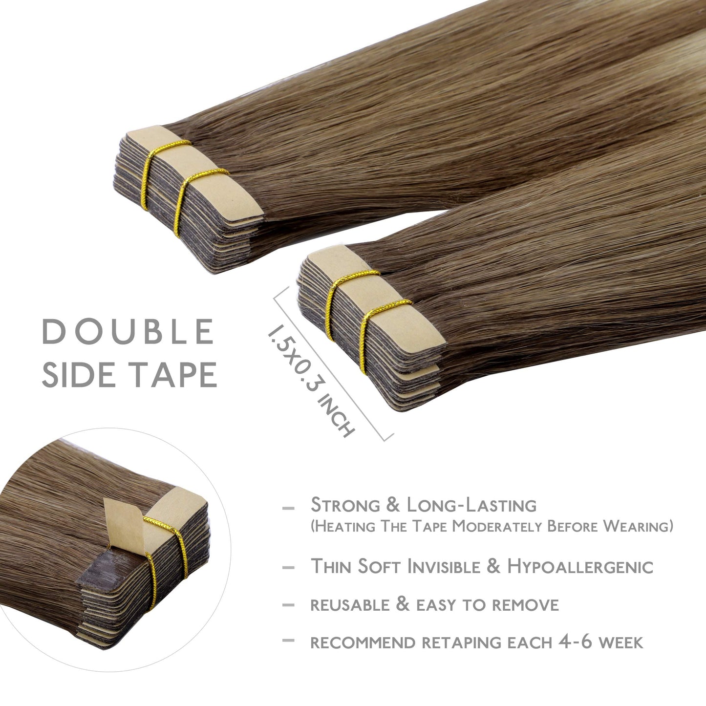 WENNALIFE Tape in Hair 9/60