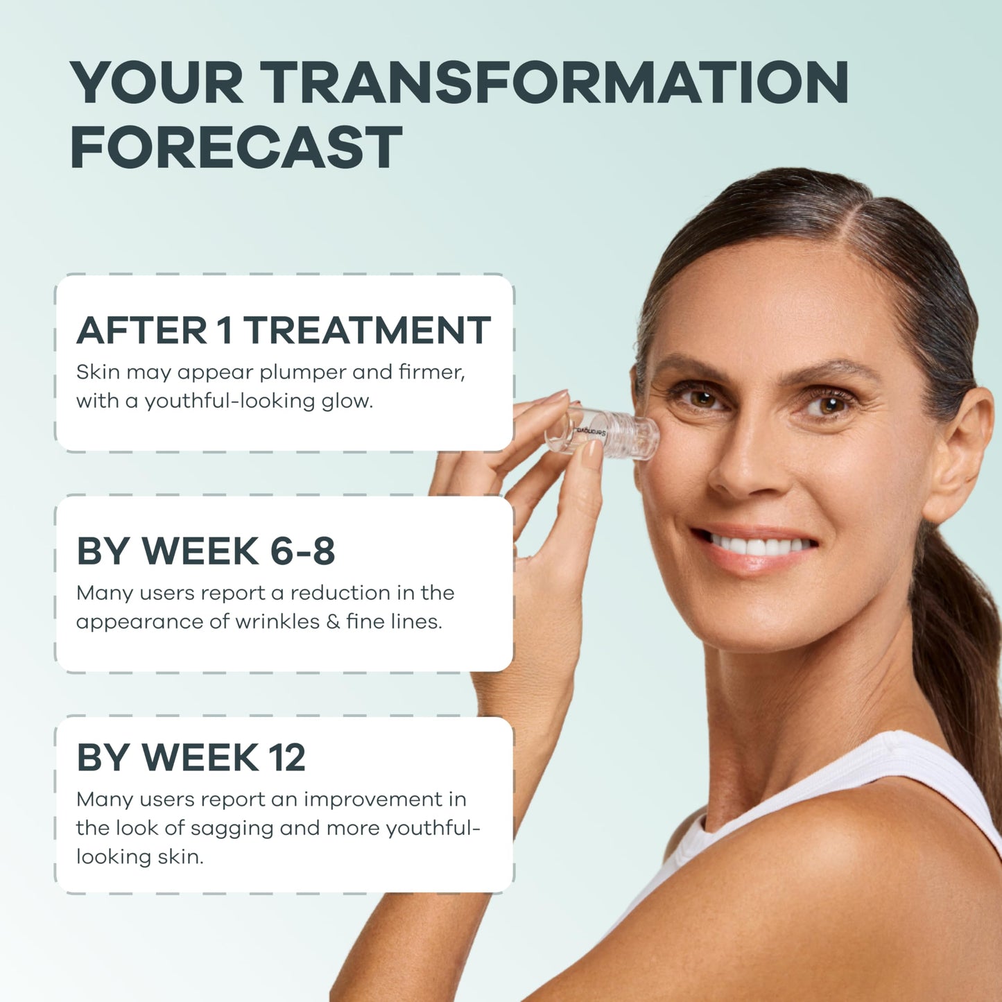 Seranova Micro Infusion System for Face & Neck 0.05mm Stamp with Hyaluronic Acid & Collagen Peptide Serum for Firmer Smoother-Looking Skin, Easy 5-Minute At-Home Skin Care Application - 2 Month Supply