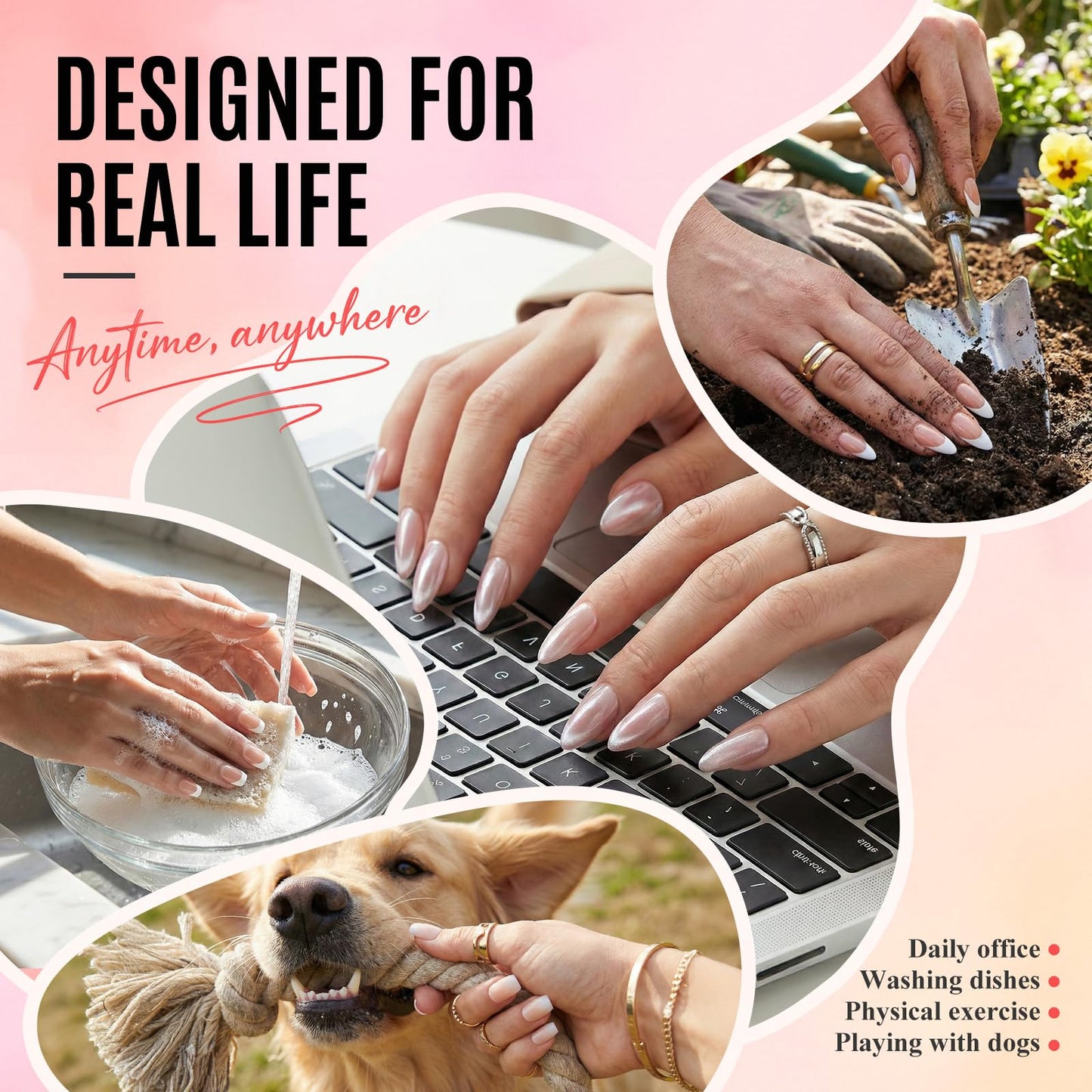 Bioday Bright White Press on Nails Short Square, Soft Gel Fake Nails Press on with Glue, 30Pcs Reusable Stick on Nails in 15 Sizes, Salon Quality False Nails for Women Spring Summer Vacation Gift