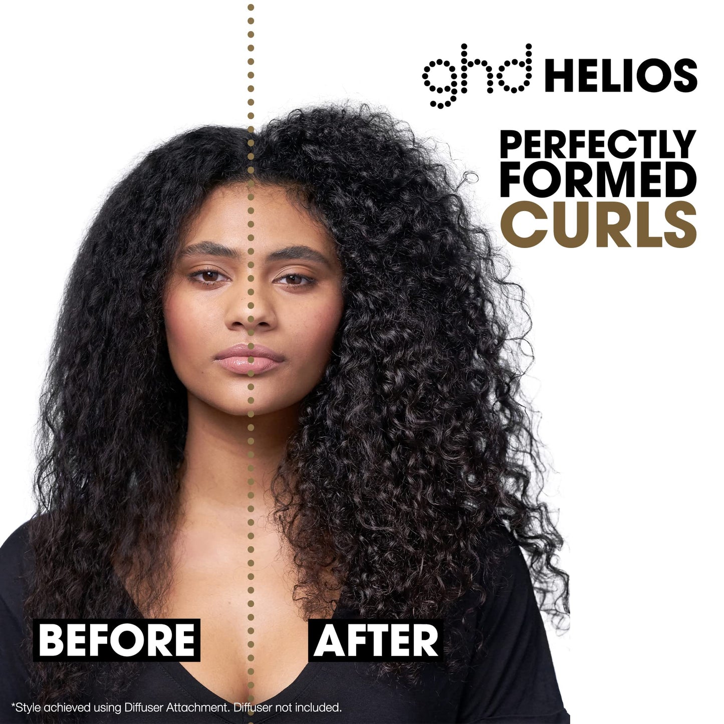 ghd Helios Professional Hair Dryer - Advanced 1875W Blow Dryer with Aeroprecis Technology, 75mph Airflow, Ionic Frizz Control, More Shine, Lightweight Design and Low Noise - Black