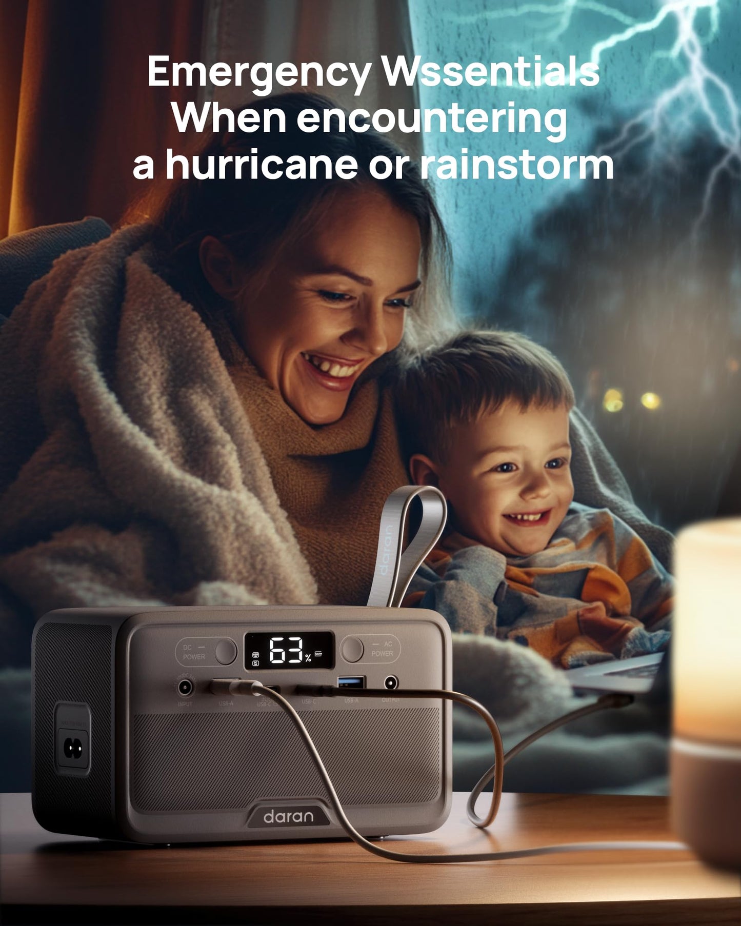 DaranEner Portable Power Station 28,000mAh LiFePO4 Battery, 100W(200W Peak) Solar Power Bank, Portable Charger Mini Generator with AC Outlets & PD Fast Charging for Laptop/Camping