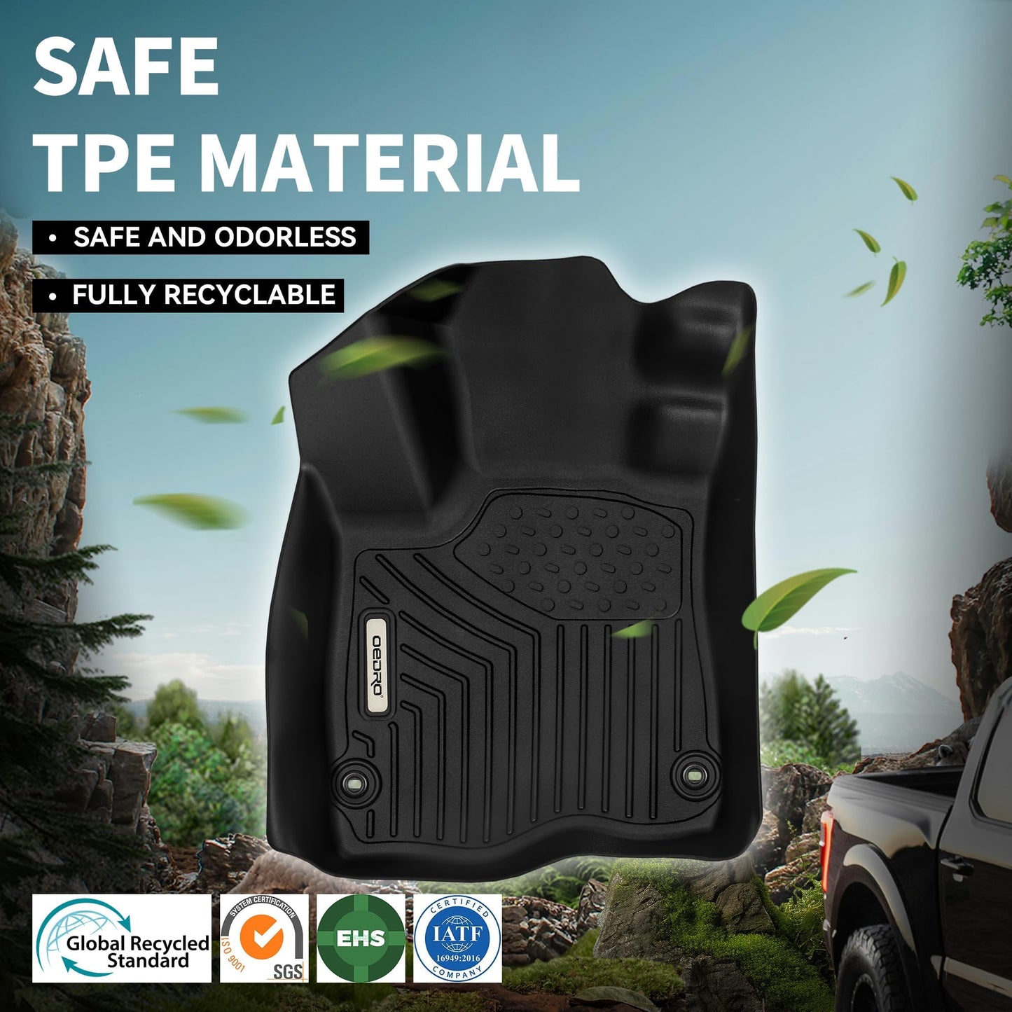 OEDRO Floor Mats Set for Nissan Rogue S/SV/SL/Platinum/Rock Creek 2021-2026 (NOT Fit Sport or Select Models), Custom Fit All Weather Trunk Liners Floor Mats Set, Only Fit AWD Drive Models