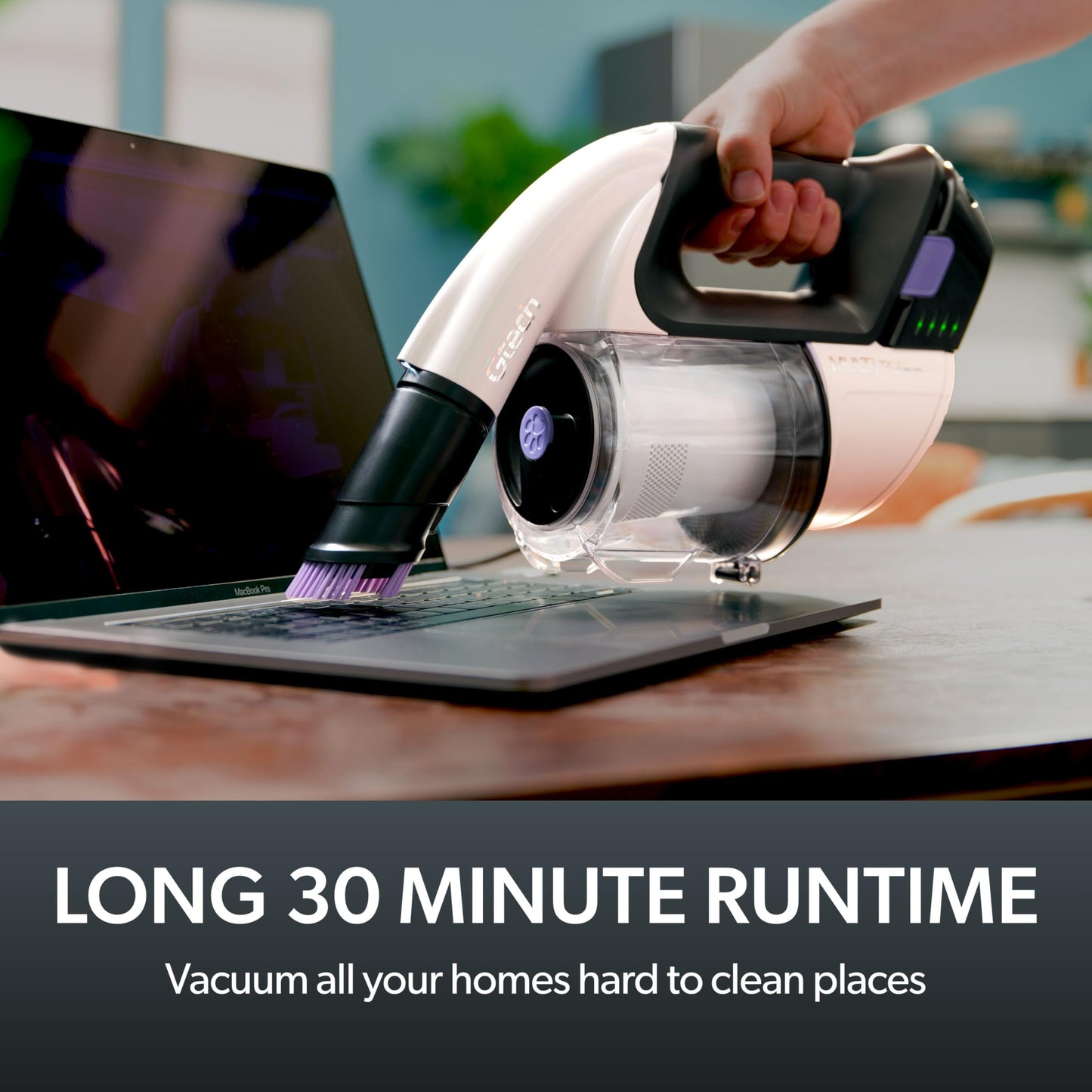 Gtech Multi Platinum Cordless Handheld Vacuum Cleaner - Portable Vacuum Cleaner for Car, Home, and More - Reinforced with Lightweight Aluminum - Rechargeable - 30 Mins Runtime