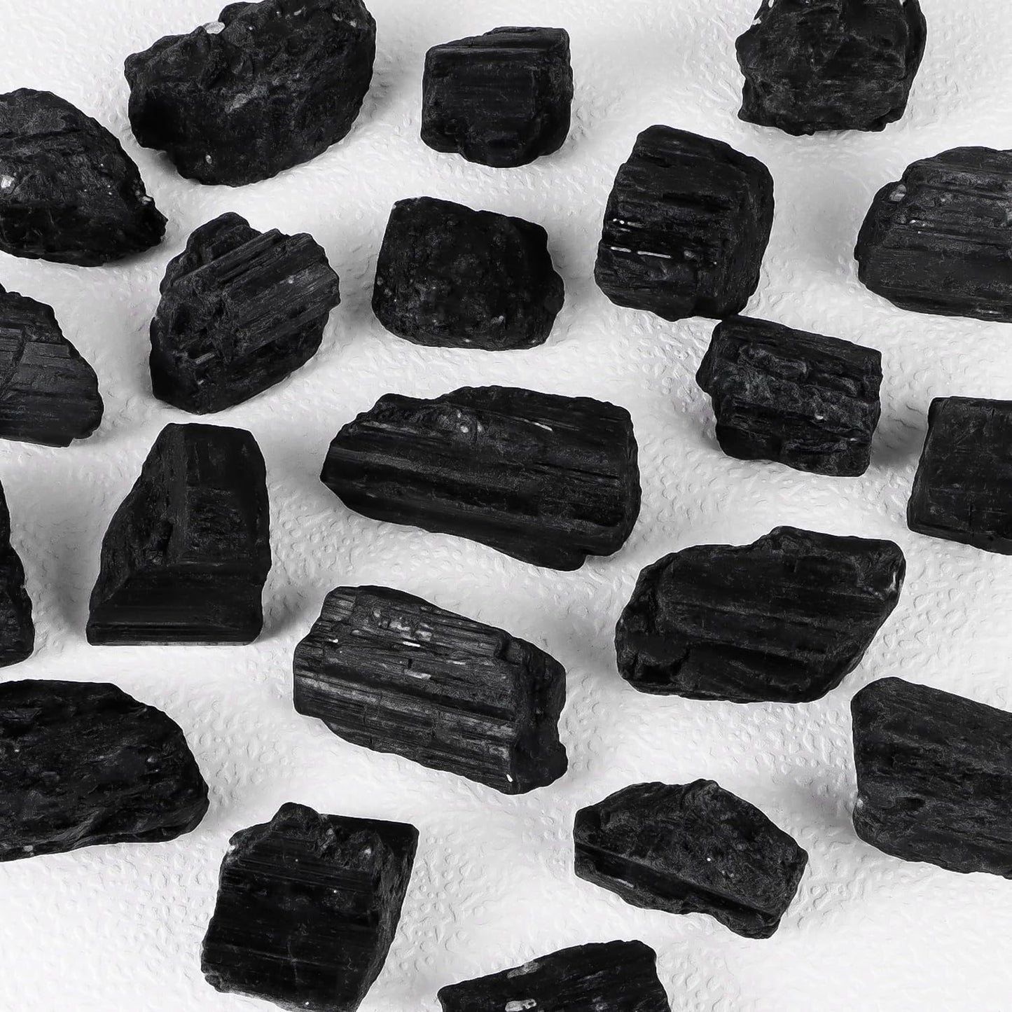 1Lb Natural Rough Black Tourmaline Crystals Stone Large Raw Black Tourmaline Healing Stones Bulk for Tumbling, Wicca & Reiki, Polishing, Wire Wrapping