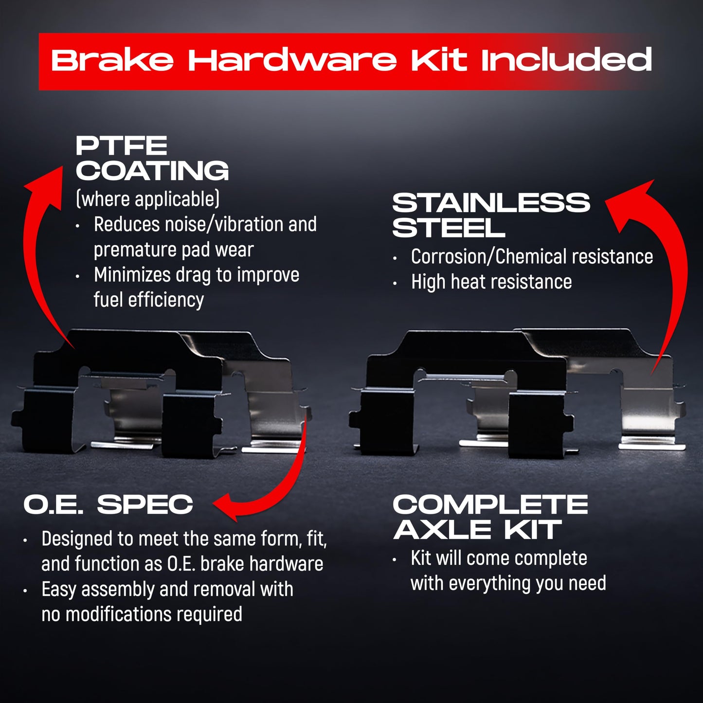 R1 Concepts Front and Rear Brake Kit For 2018-2022 Kia Stinger| Drilled Slotted Brake Rotors| Optimum OEP Brake Pads and Rotors Kit| Hardware included