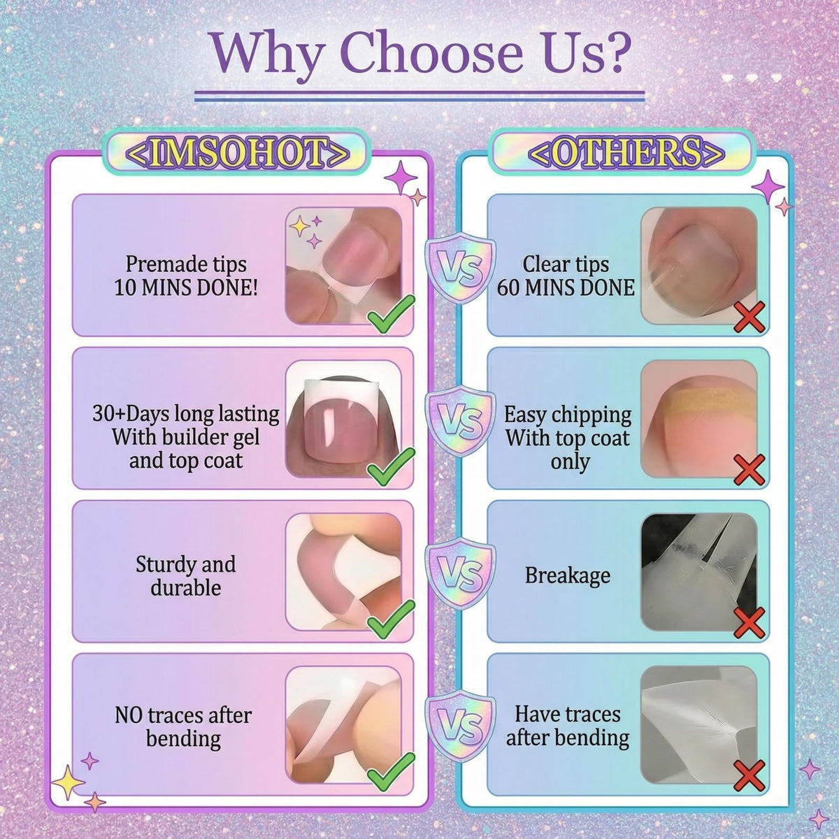 IMSOHOT Almond Press on Nails, Medium Fake Nails, Nude Pink French 3D Water Drop Design, 24 Pcs Reusable Glue on Nails for Women, Salon Quality