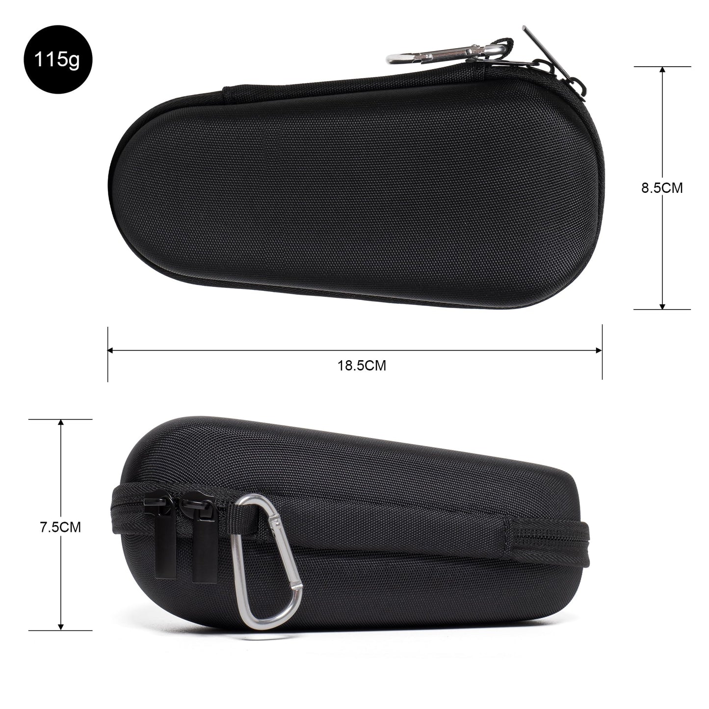 Nincha Electric Shaver Case for Braun Series 3, Series 5, Series 7, Series 9 Electric shavers - Hard shell EVA Travel Case - Powered Shaver Protective Bag (Black)