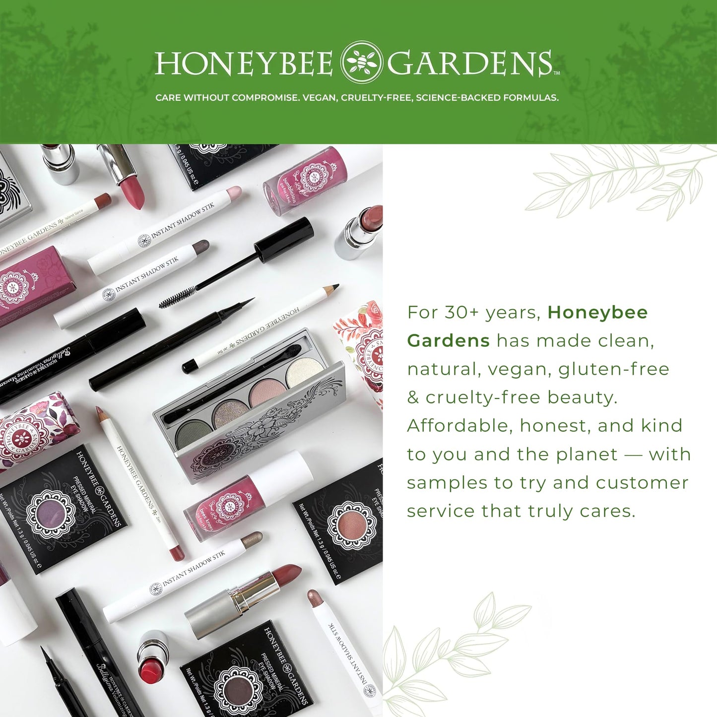 Honeybee Gardens Amethyst Glow Refillable Eye Shadow Palette – 4 Clean and Bold Shades, Highly Pigmented Natural Eyeshadow, Vegan, Gluten, Talc & Paraben-Free Makeup Palette - Travel Size Compact