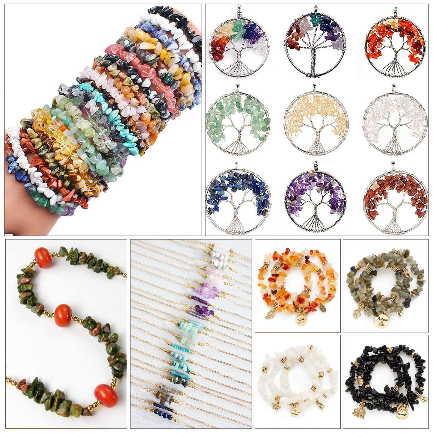 500 pcs Natural Chip Stone Beads, Green Aventurine 5-8 mm Irregular Gemstones Healing Crystal Loose Bead for Jewelry Making Bracelet Crafting