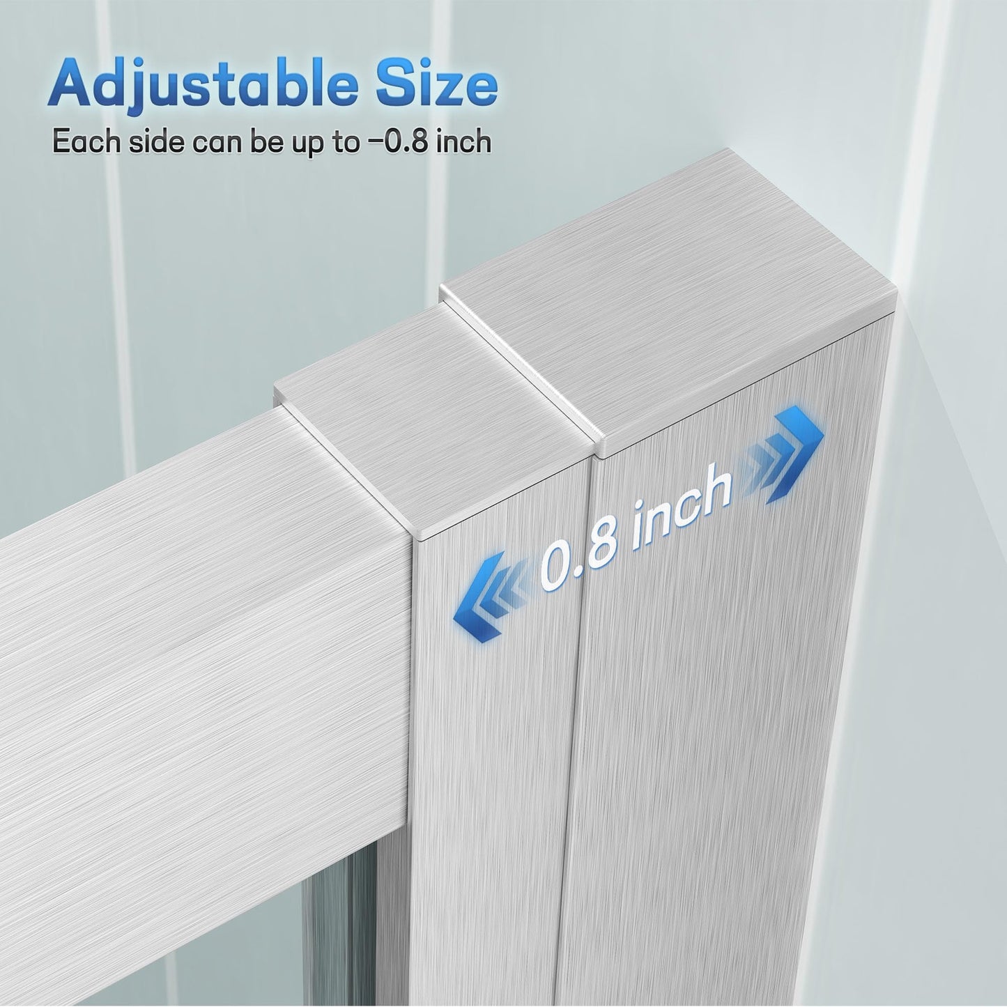ENSO SENKA Corner Shower Enclosure 36" D X 36" W X72" H Shower Stall for Walk in Shower, 1/4" Thick Clear SGCC Tempered Glass Sliding Shower Door, Brushed Nickel (Shower Base Not Included)